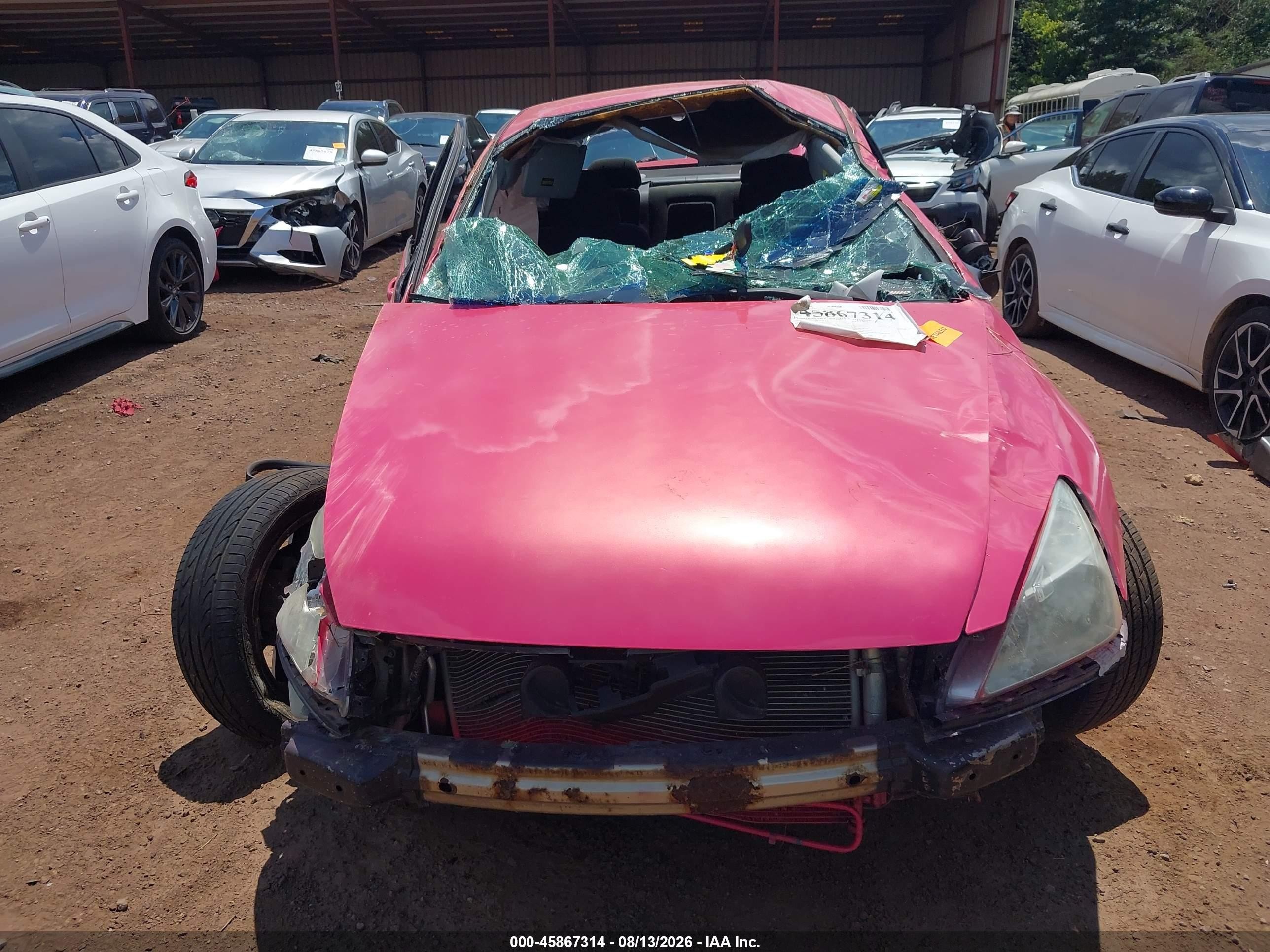 2007 Honda Accord 3.0 Se Pink vin: 1HGCM66487A070897