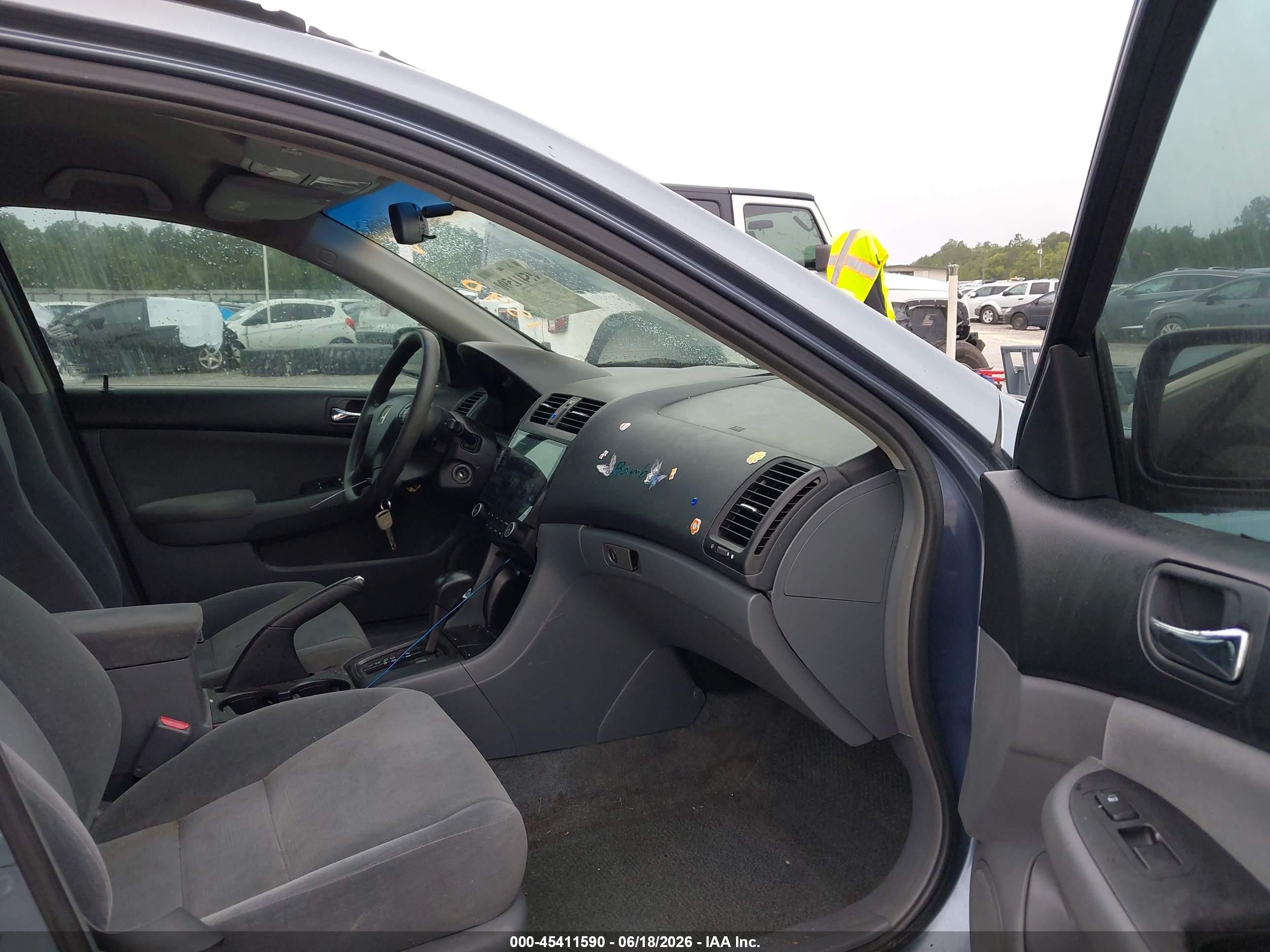 2007 Honda Accord 3.0 Se Light Blue vin: 1HGCM66487A082094