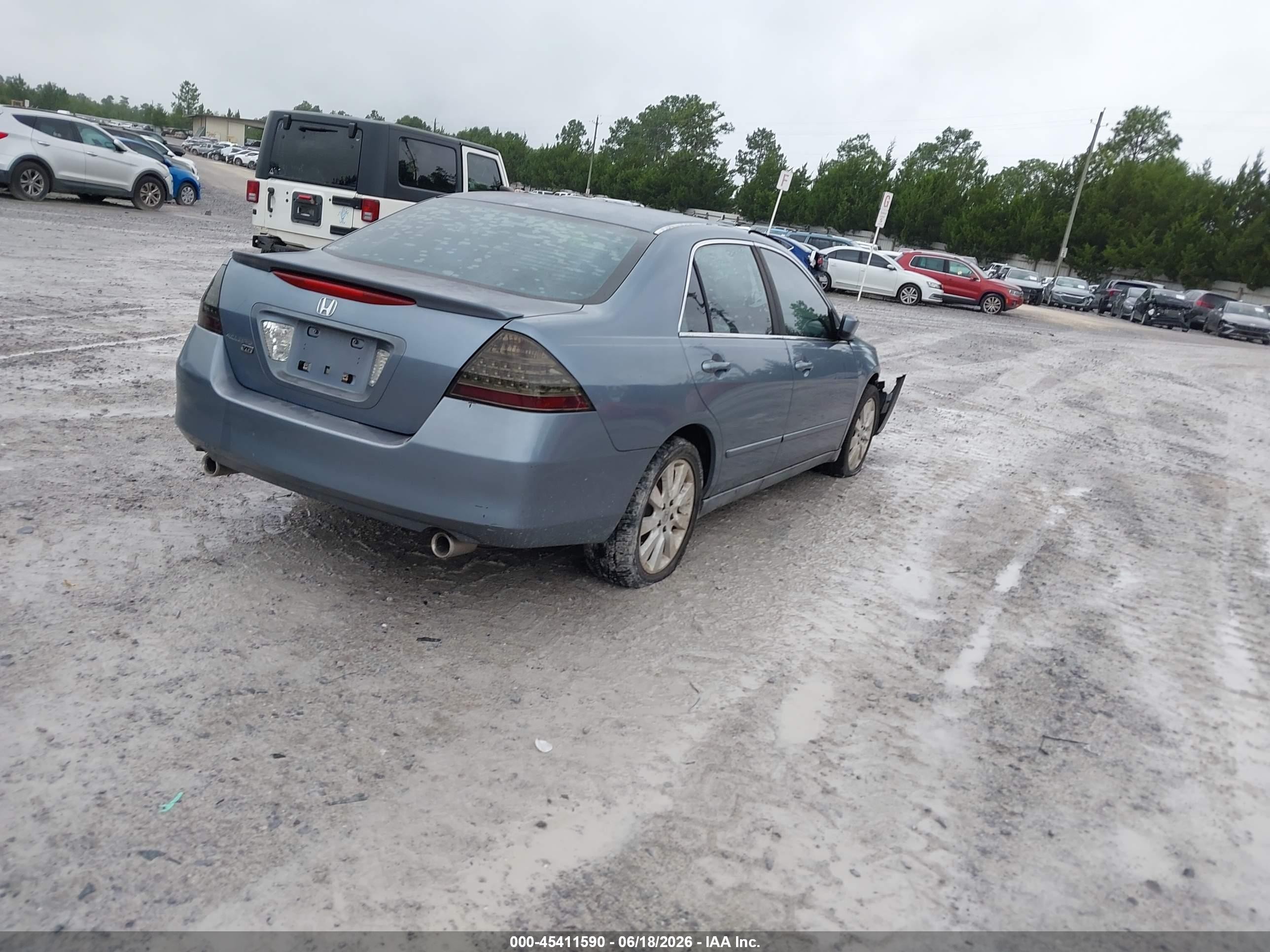 2007 Honda Accord 3.0 Se Light Blue vin: 1HGCM66487A082094