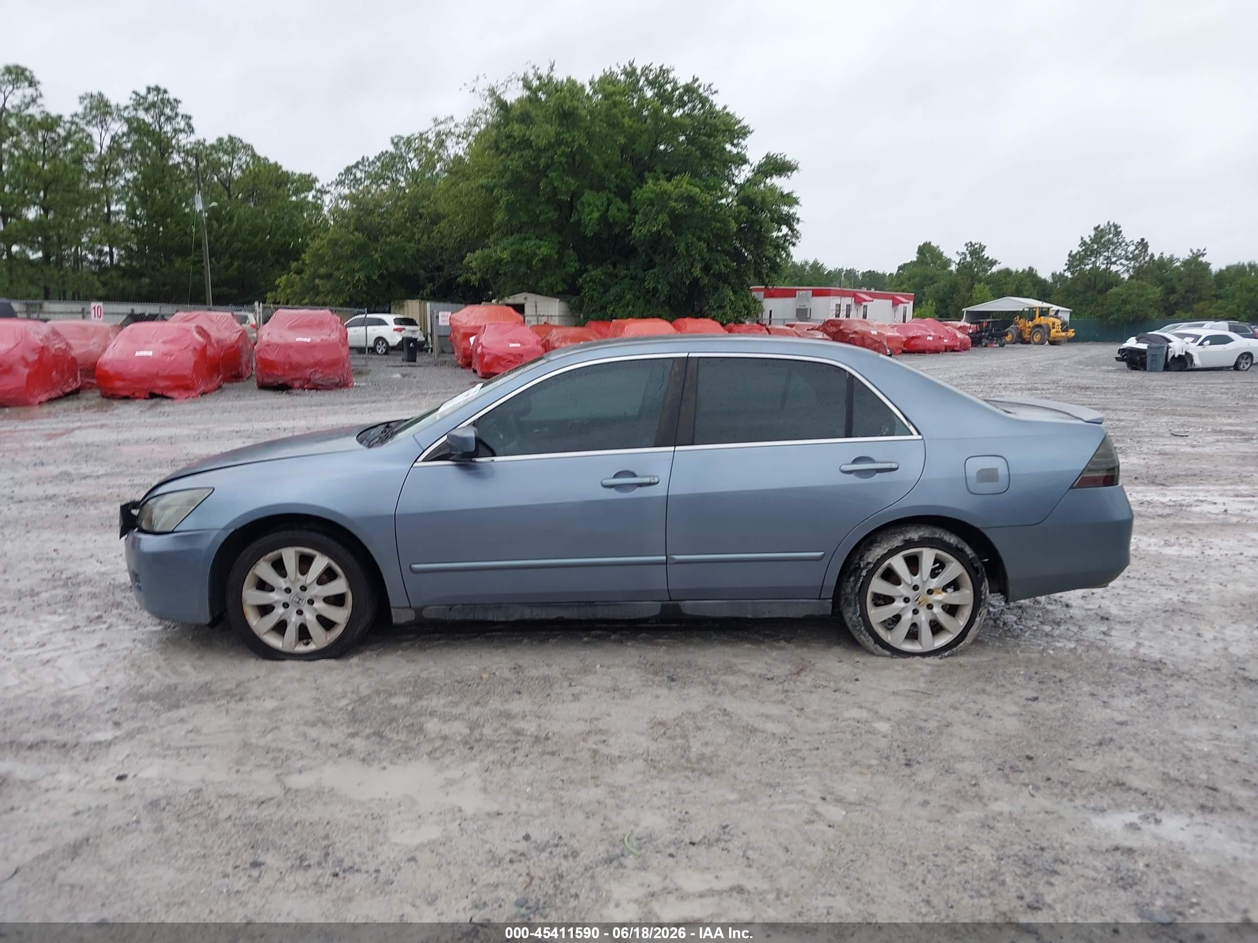 2007 Honda Accord 3.0 Se Light Blue vin: 1HGCM66487A082094