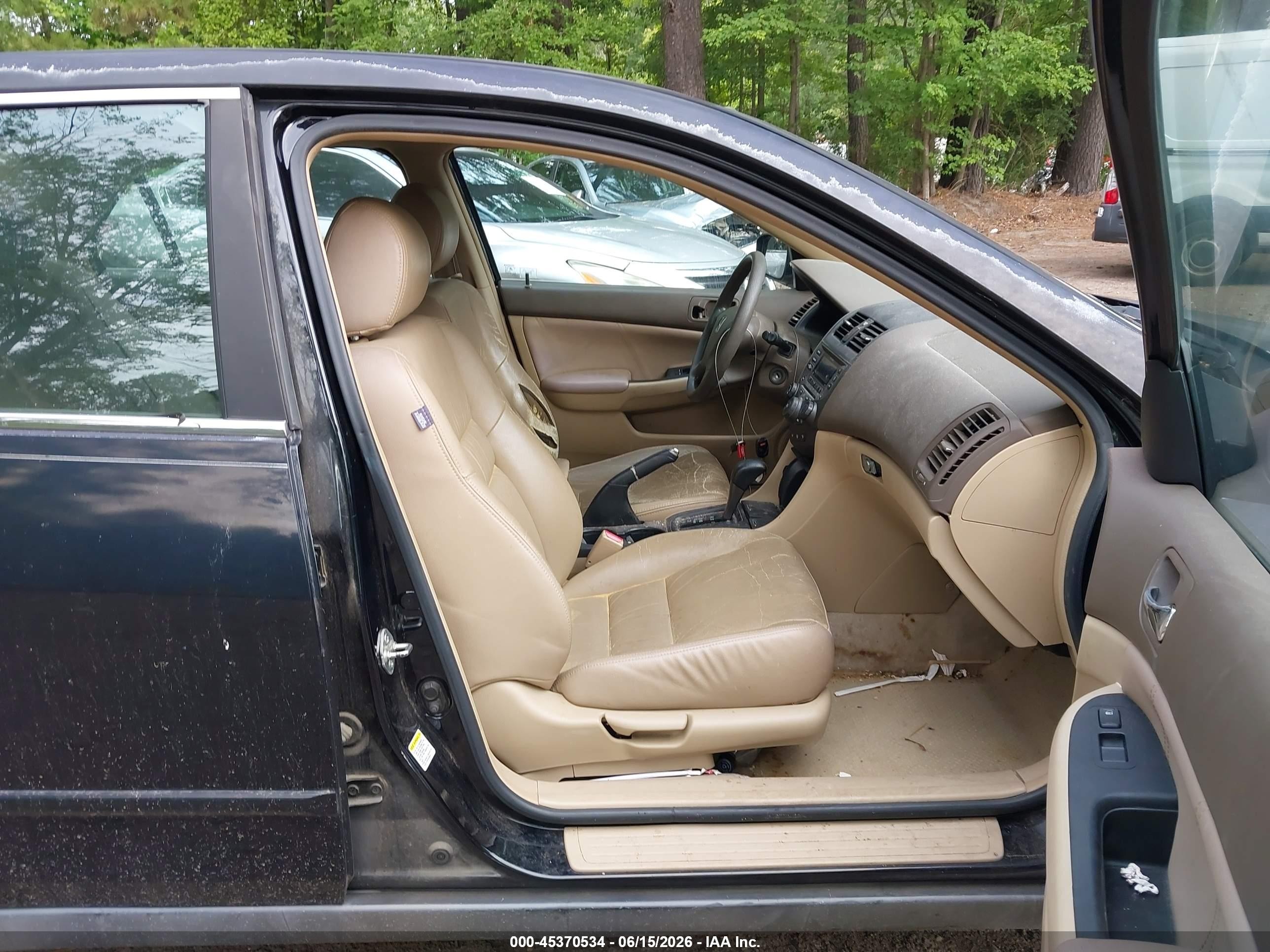 2007 Honda Accord 3.0 Se Черный vin: 1HGCM66487A086355