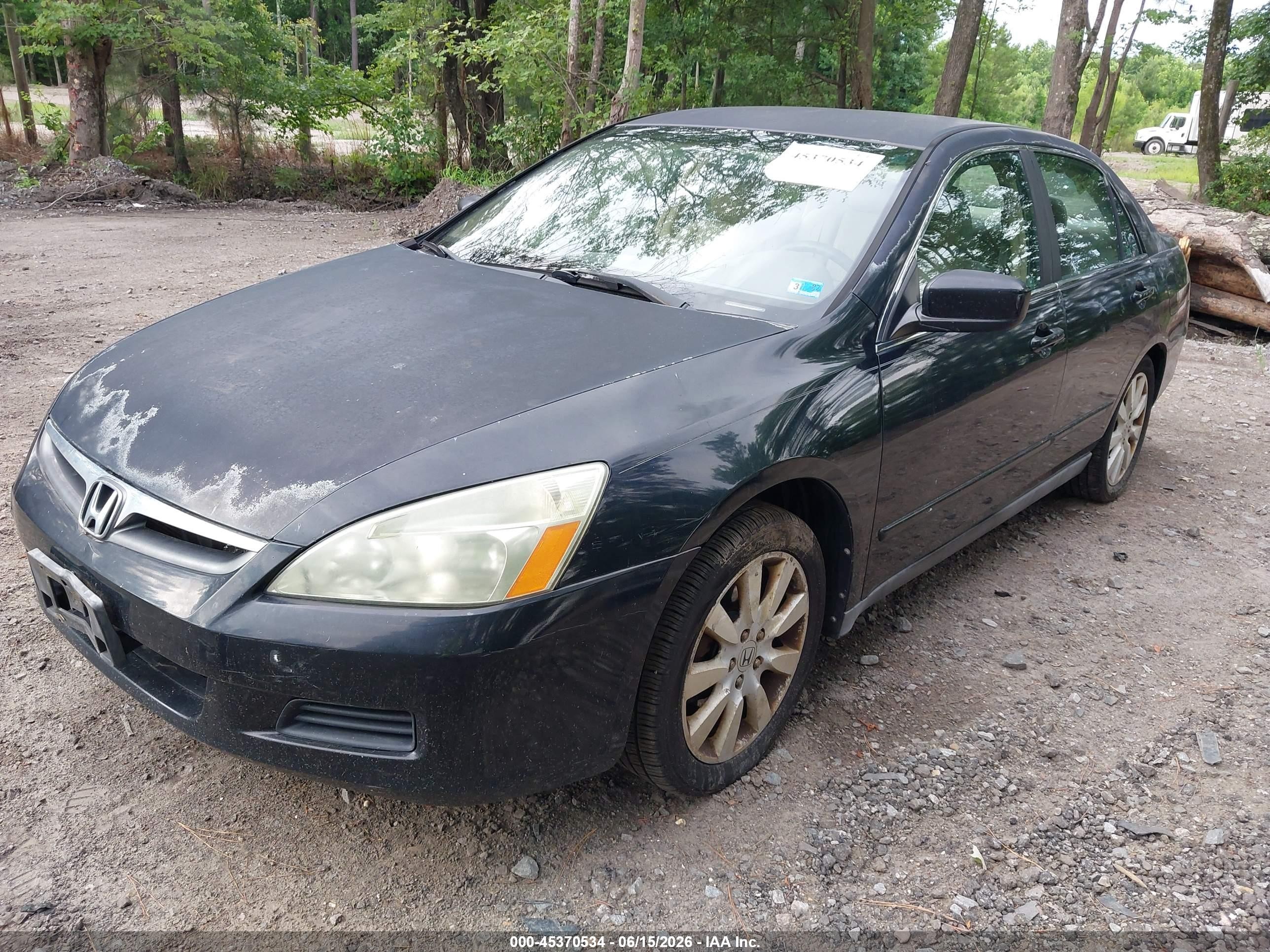2007 Honda Accord 3.0 Se Черный vin: 1HGCM66487A086355