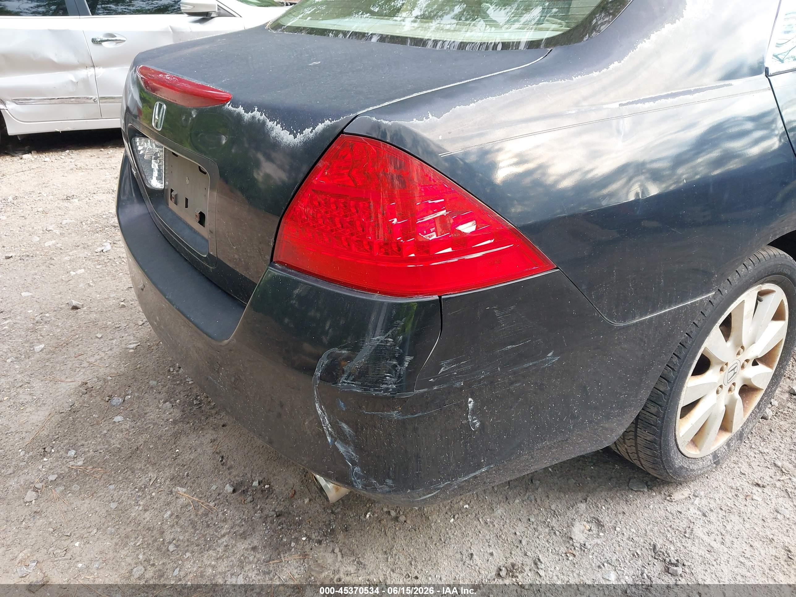 2007 Honda Accord 3.0 Se Черный vin: 1HGCM66487A086355