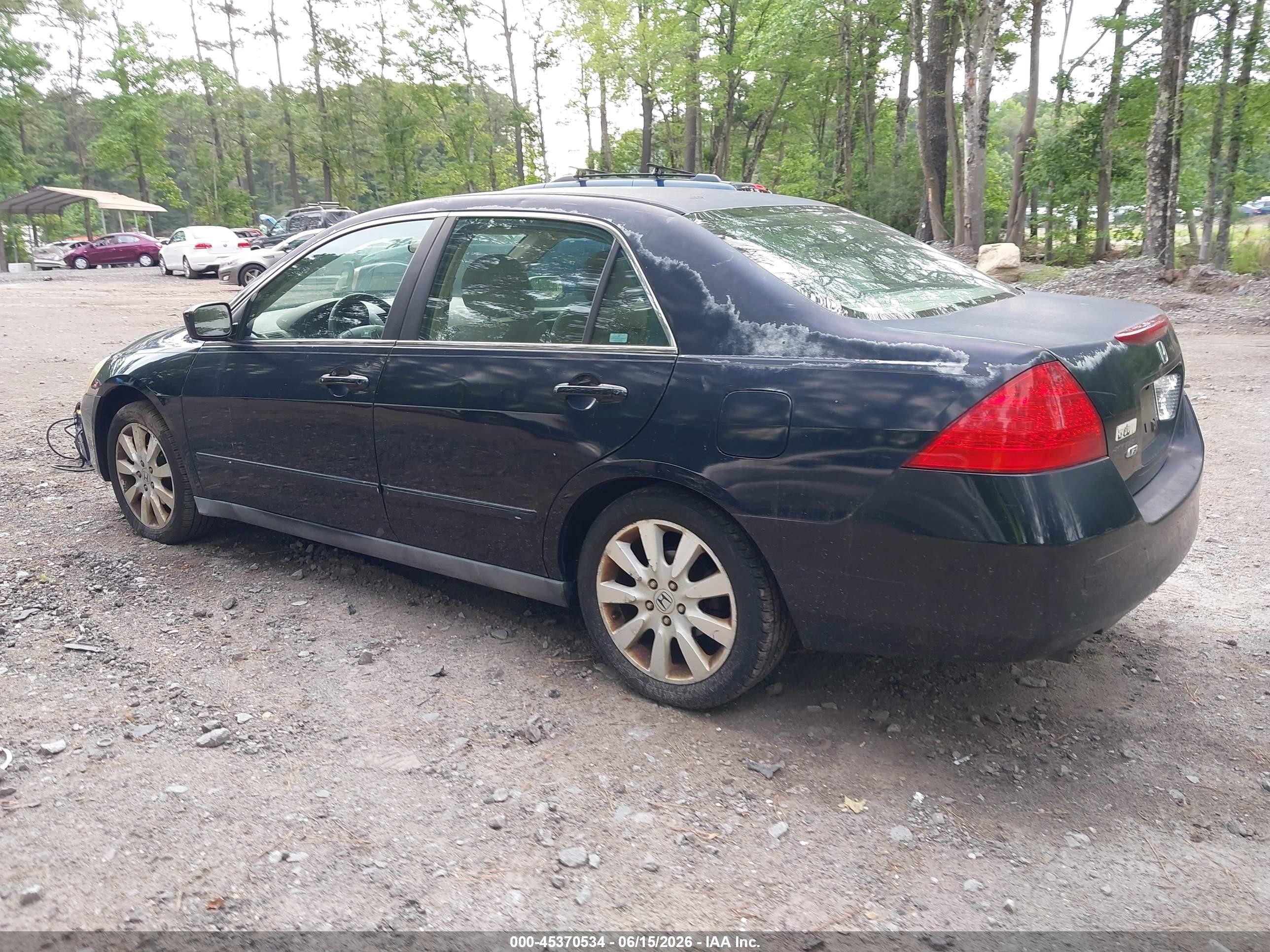 2007 Honda Accord 3.0 Se Черный vin: 1HGCM66487A086355