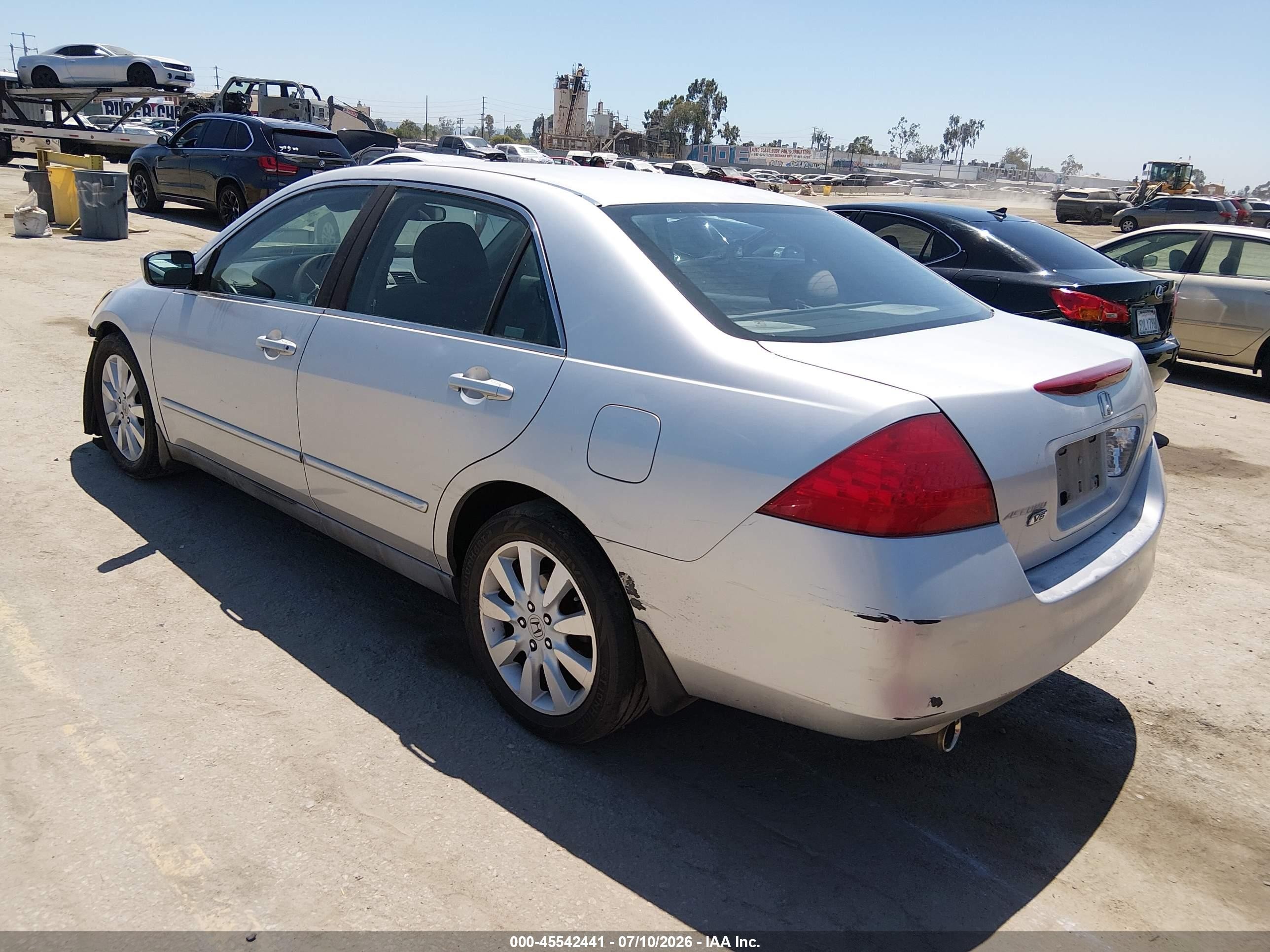 2007 Honda Accord 3.0 Se Gray vin: 1HGCM66497A038167