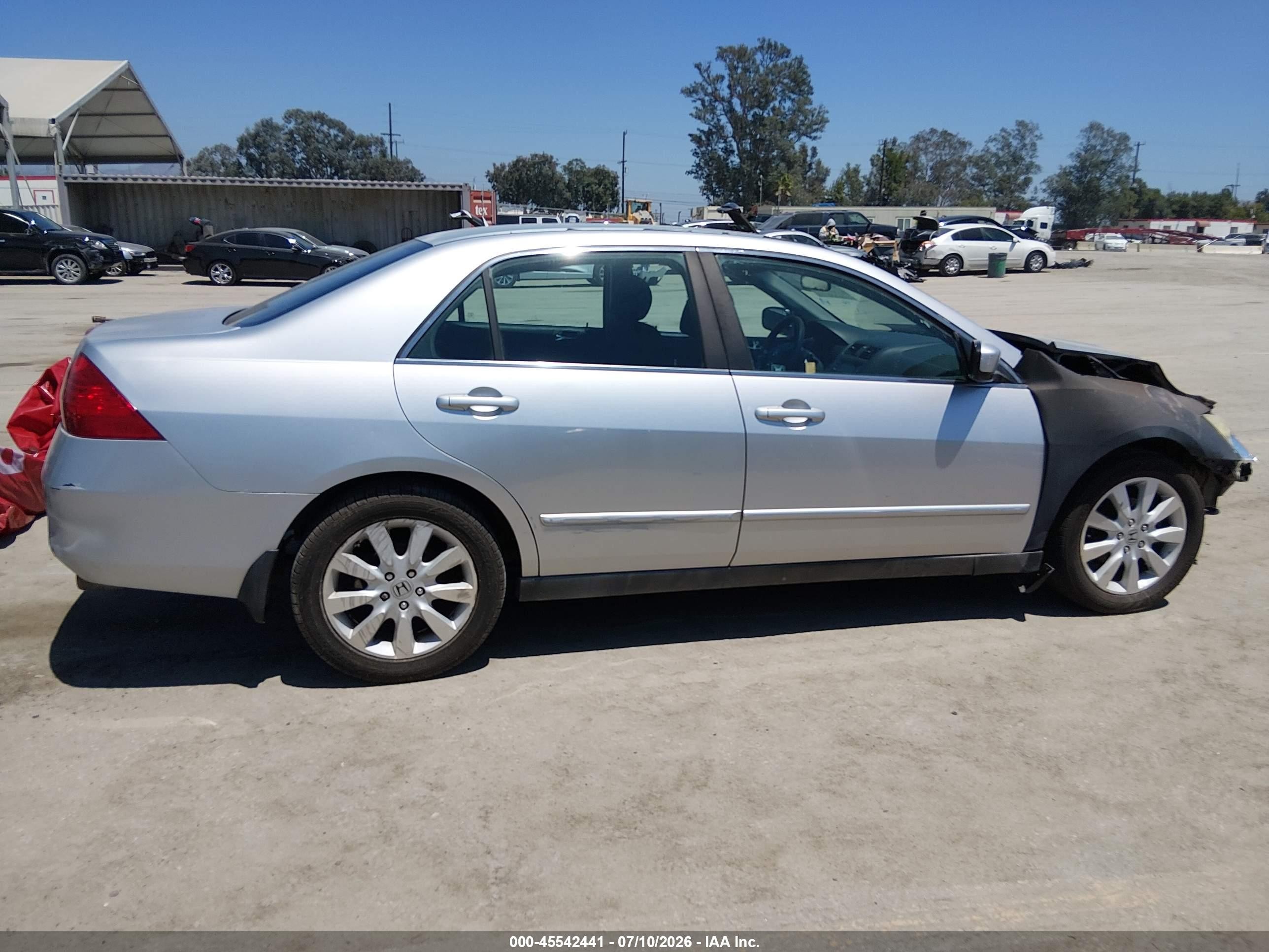 2007 Honda Accord 3.0 Se Gray vin: 1HGCM66497A038167