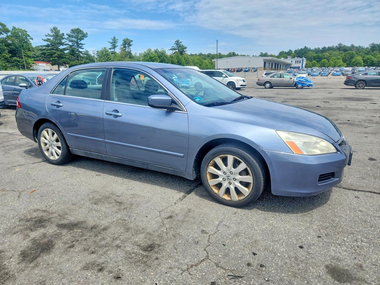2007 Honda Accord Se Blue vin: 1HGCM66497A083674