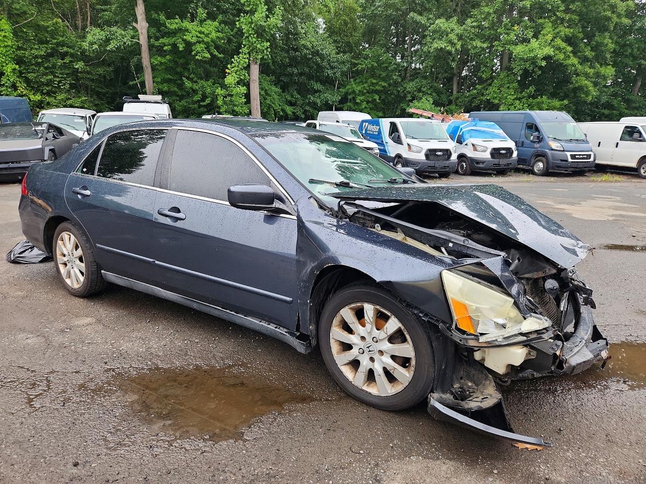 2007 Honda Accord Se Синий vin: 1HGCM664X7A089841
