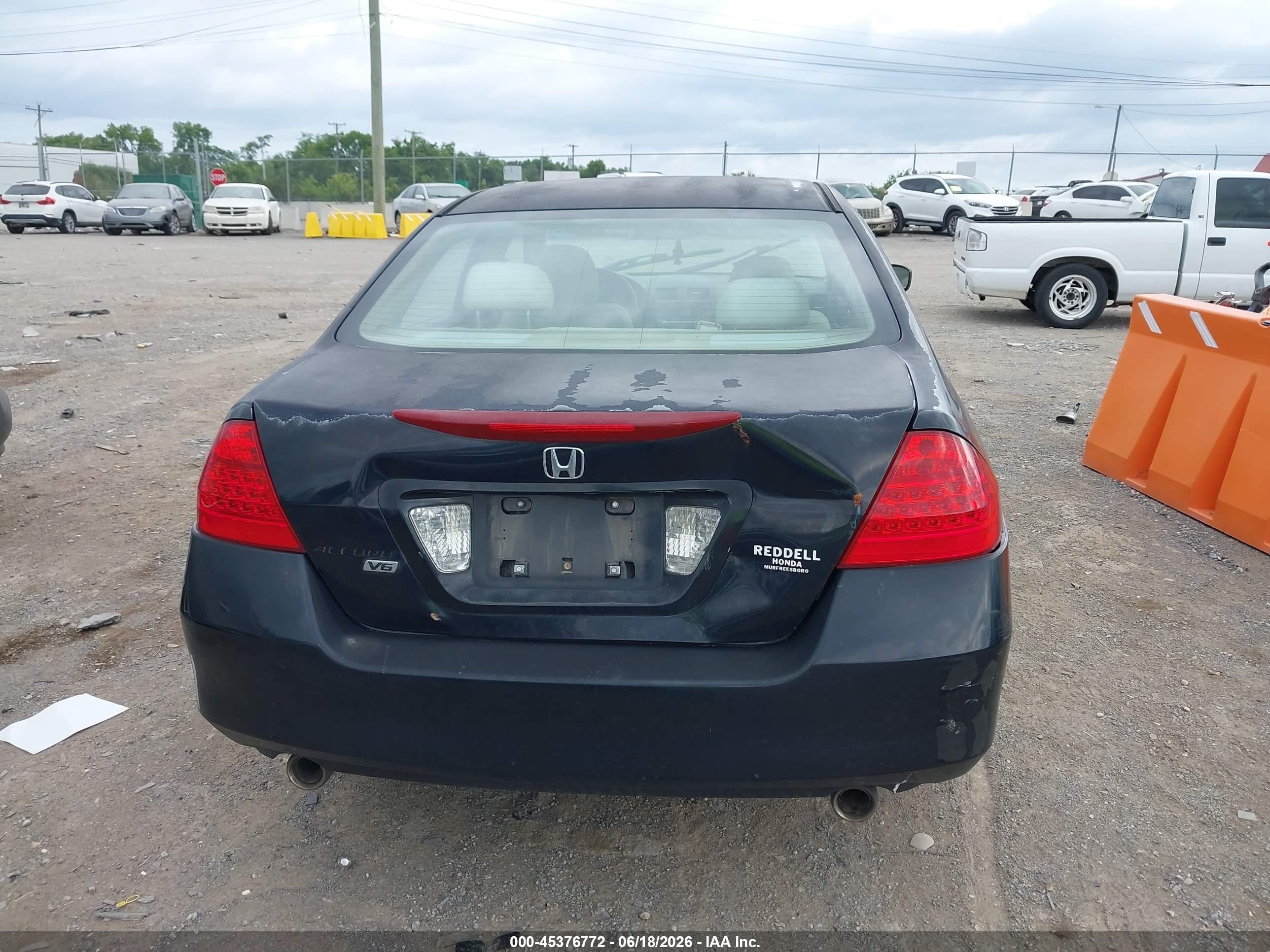 2007 Honda Accord 3.0 Se Blue vin: 1HGCM664X7A104208