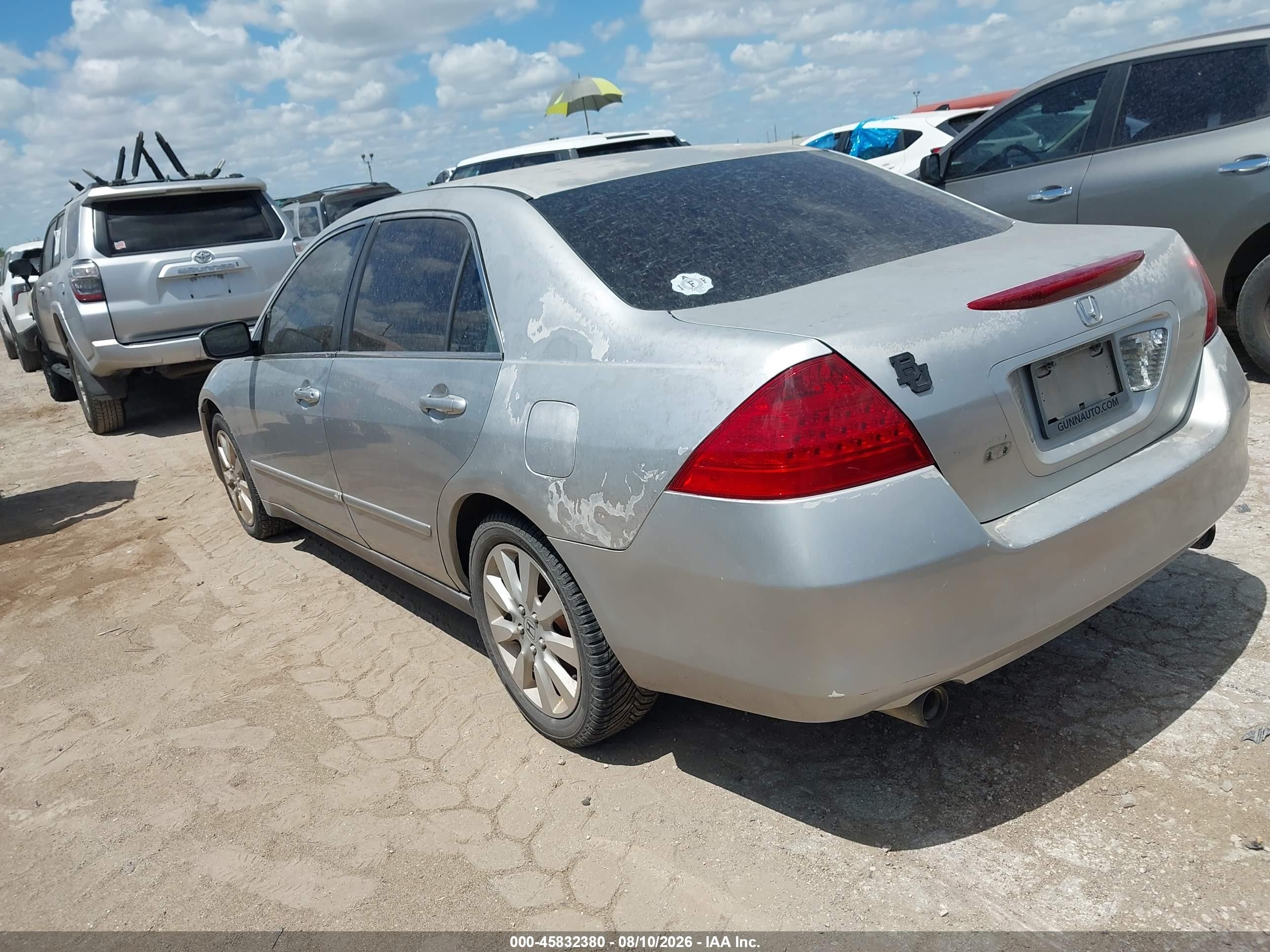 2007 Honda Accord 3.0 Se Серебряный vin: 1HGCM664X7A105732