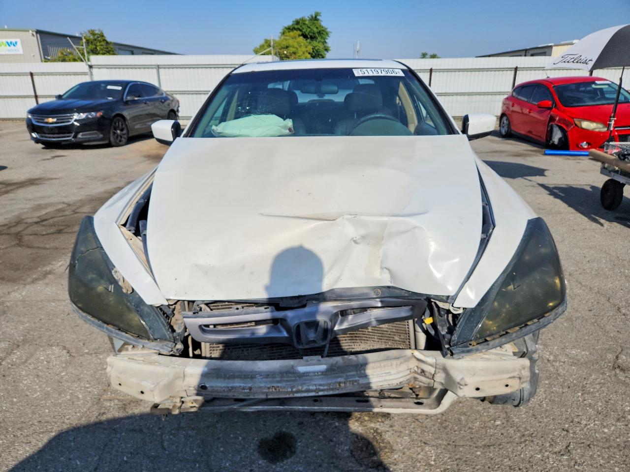 2003 Honda Accord Ex White vin: 1HGCM66503A075255