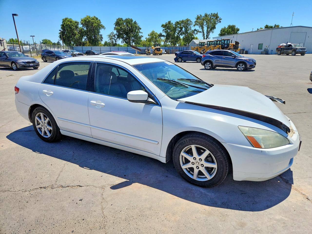 2003 Honda Accord Ex White vin: 1HGCM66503A091911