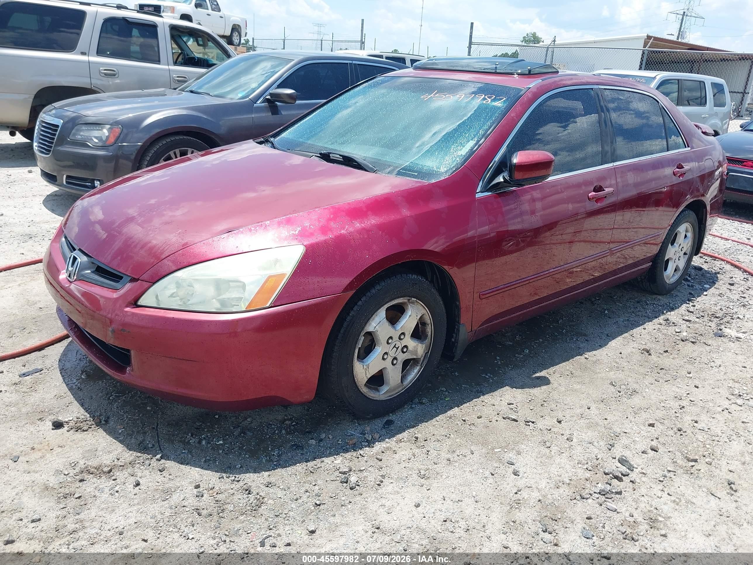2004 Honda Accord 3.0 Ex Red vin: 1HGCM66504A001996
