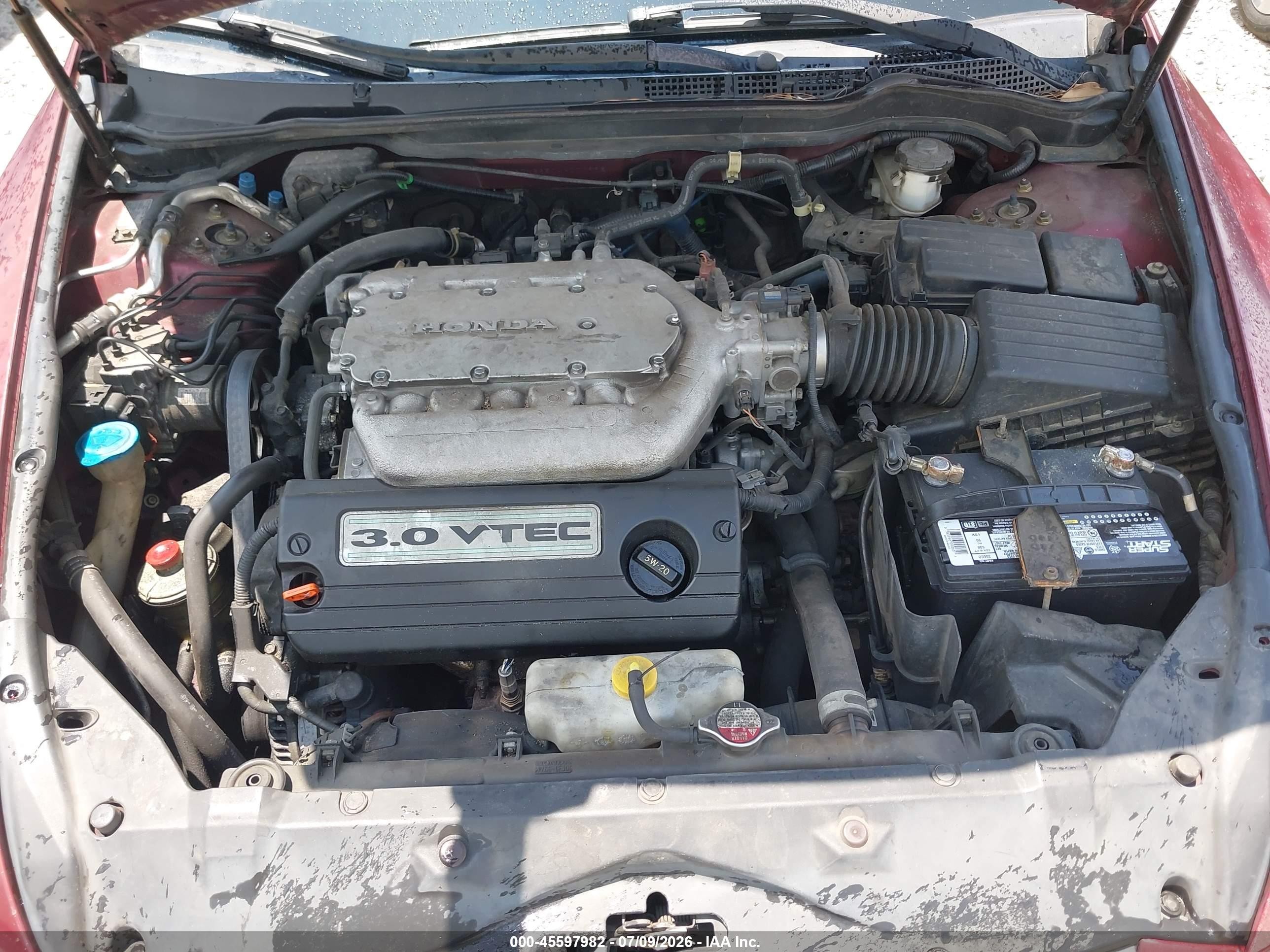 2004 Honda Accord 3.0 Ex Red vin: 1HGCM66504A001996