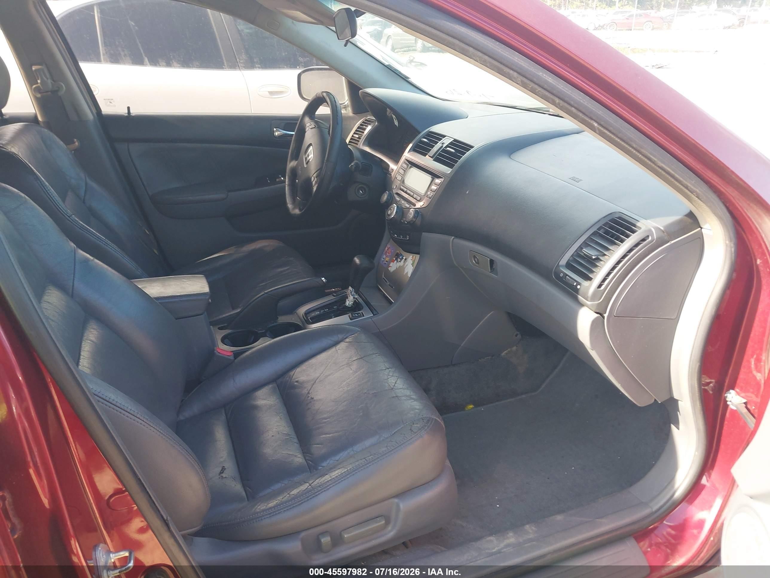 2004 Honda Accord 3.0 Ex Red vin: 1HGCM66504A001996