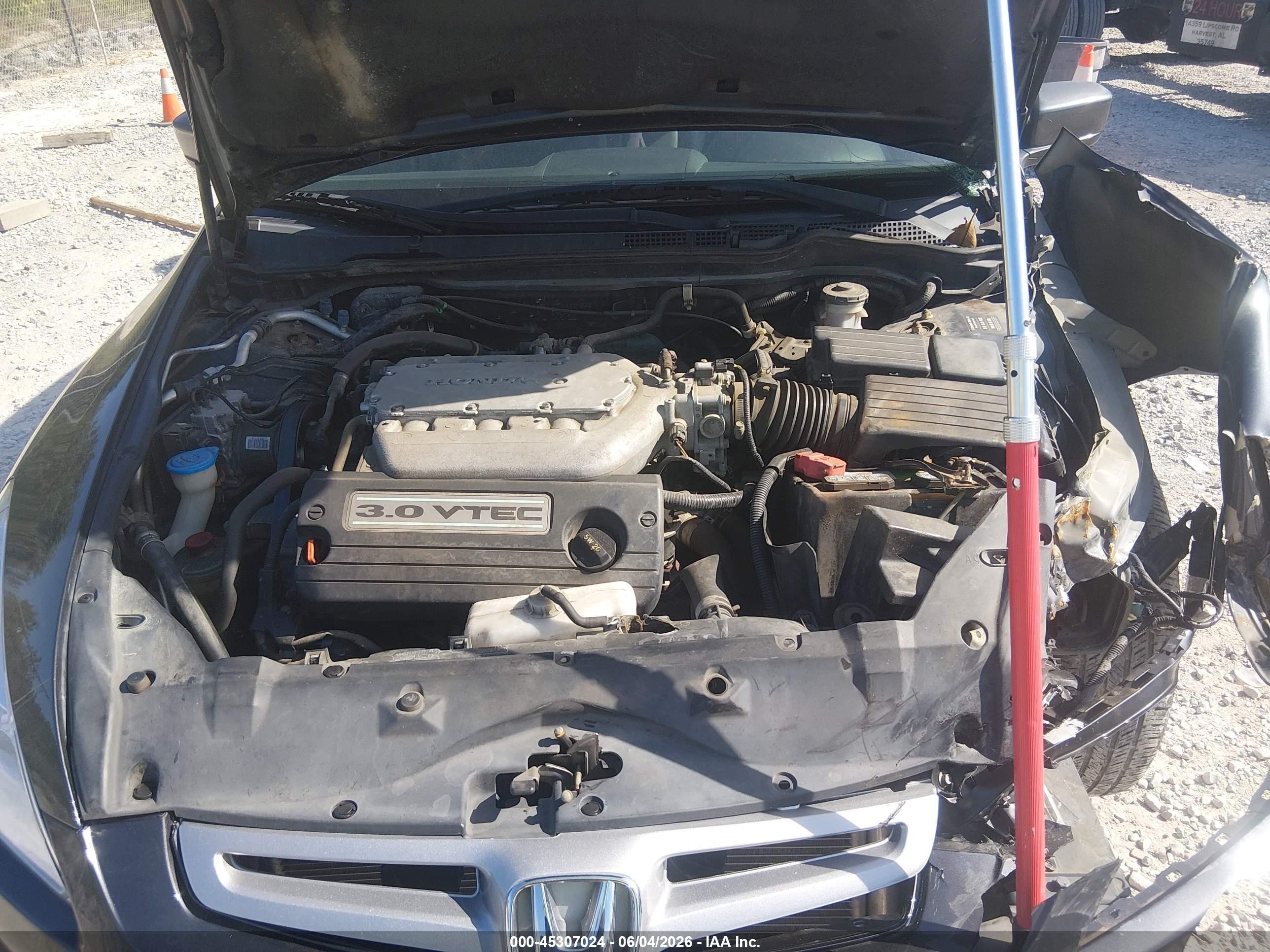 2004 Honda Accord 3.0 Ex Gray vin: 1HGCM66504A038353