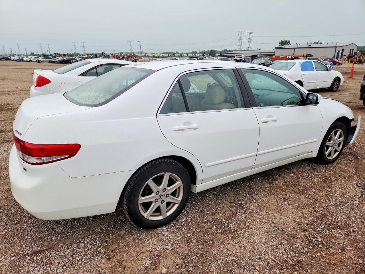 2004 Honda Accord Ex White vin: 1HGCM66504A041933