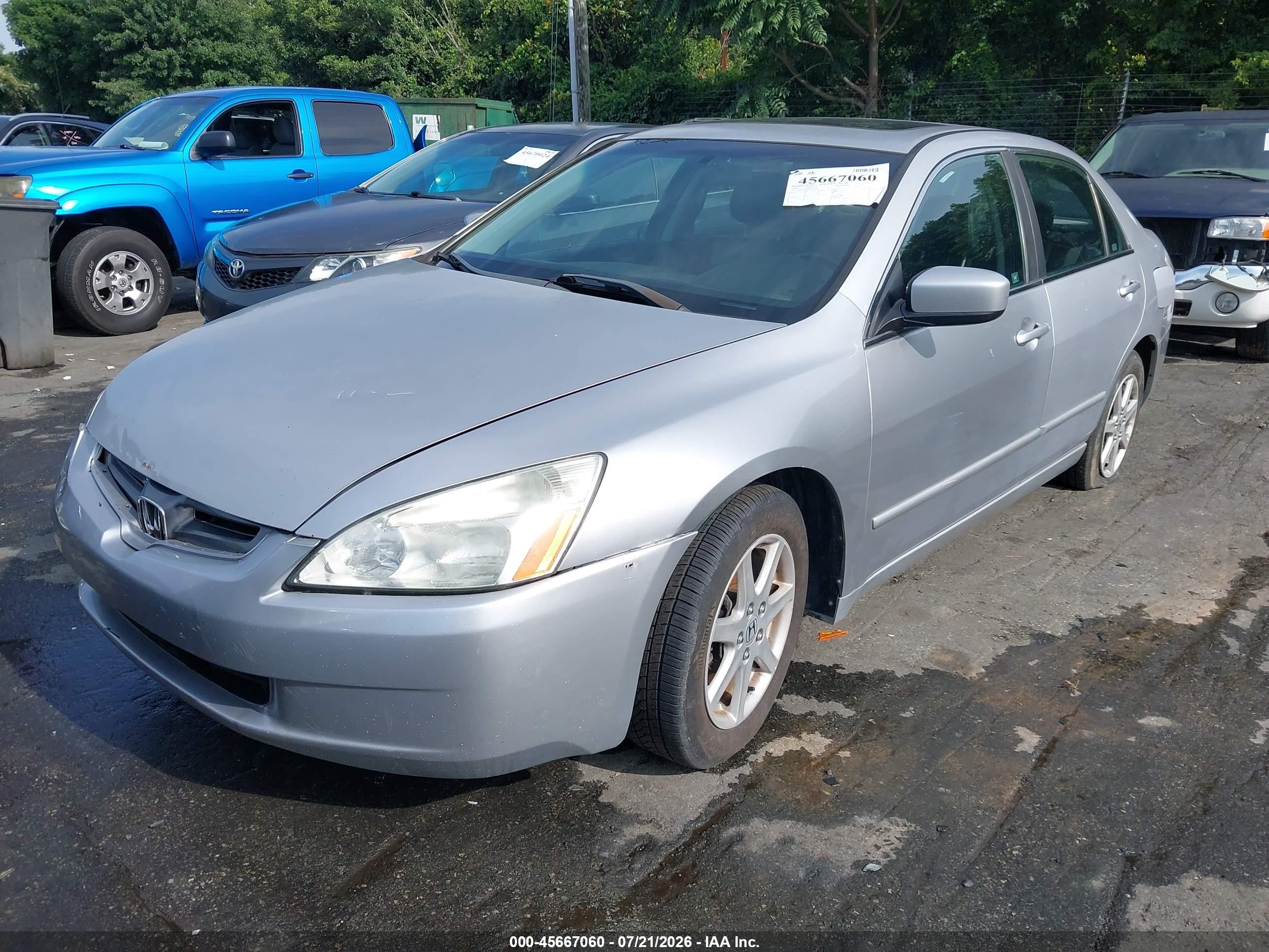 2004 Honda Accord 3.0 Ex Silver vin: 1HGCM66504A076780