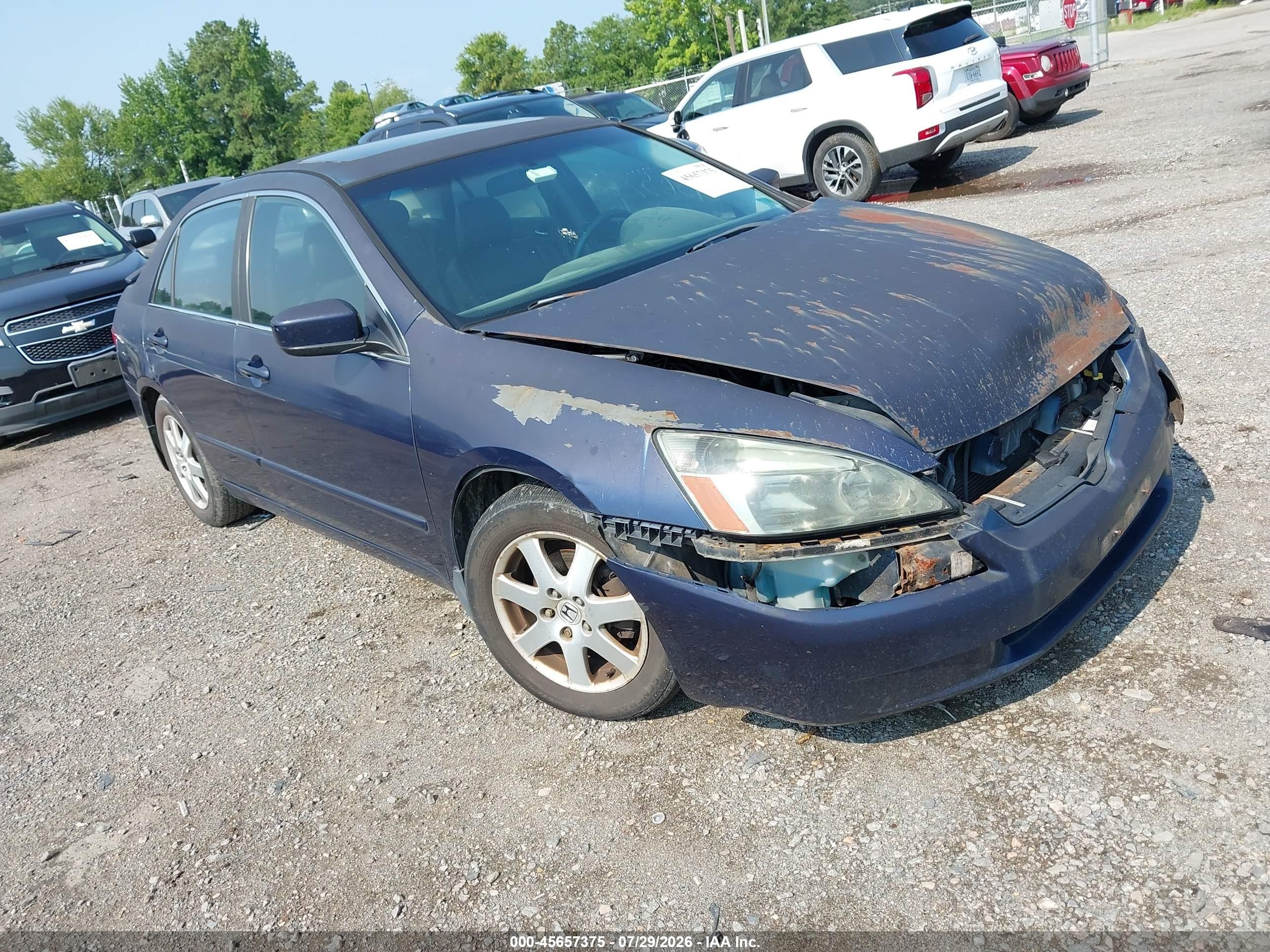 2005 Honda Accord 3.0 Ex Blue vin: 1HGCM66505A021845