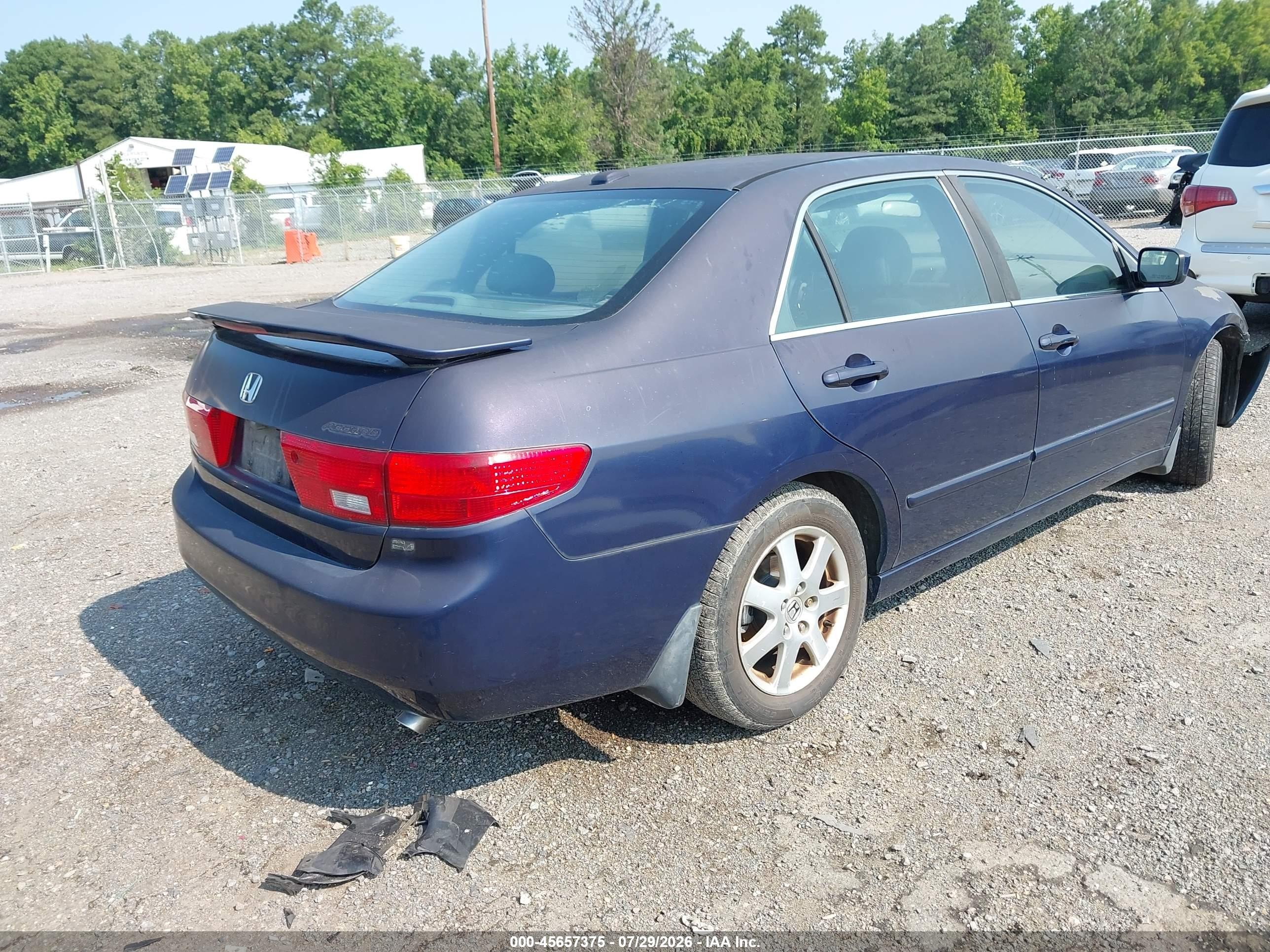 2005 Honda Accord 3.0 Ex Blue vin: 1HGCM66505A021845