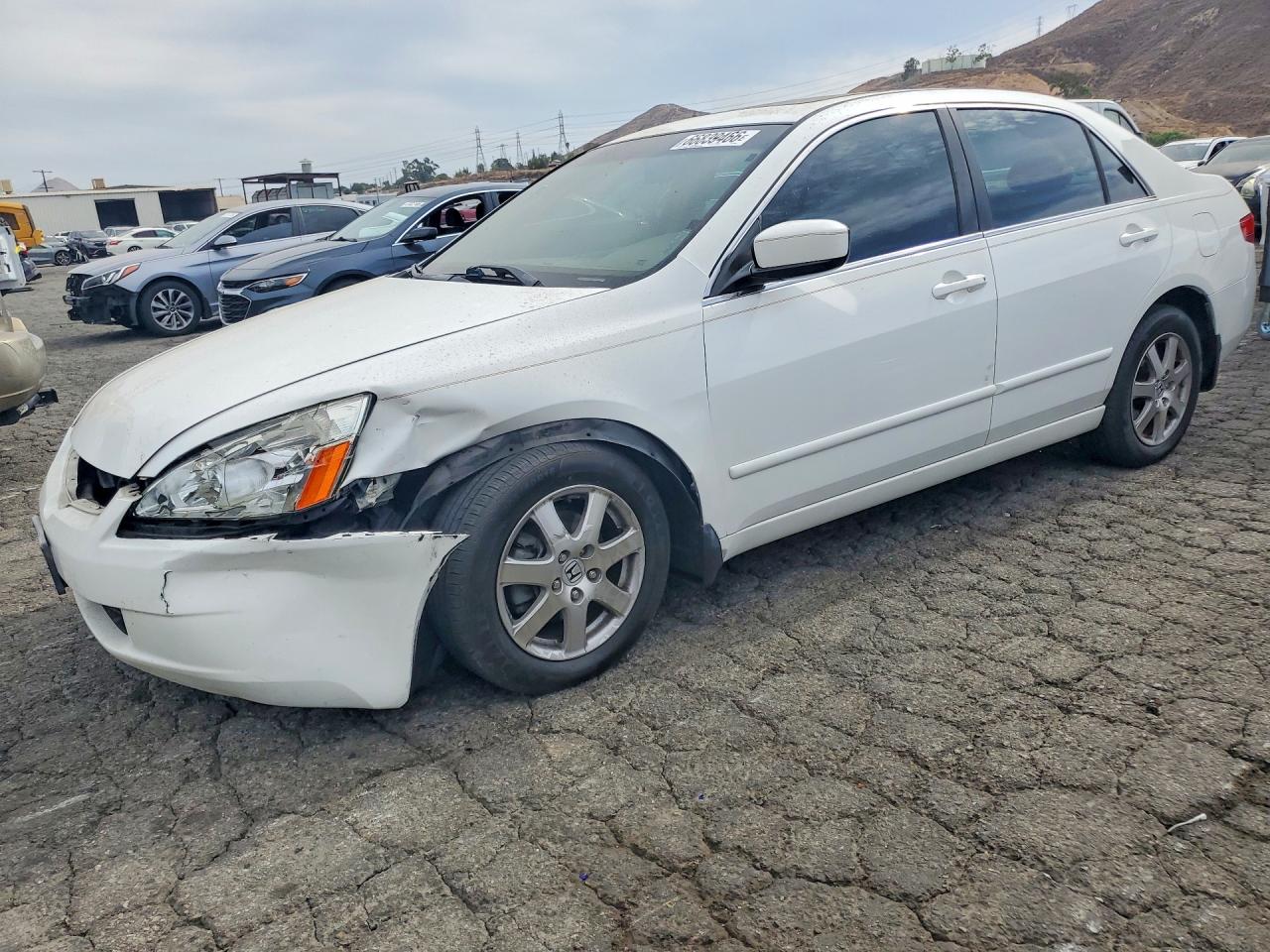 2005 Honda Accord Ex White vin: 1HGCM66505A039889