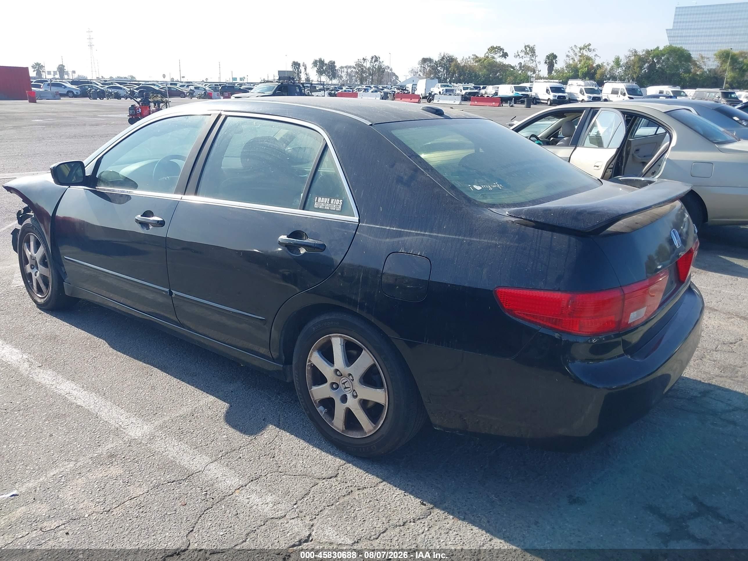 2005 Honda Accord 3.0 Ex Black vin: 1HGCM66505A073850