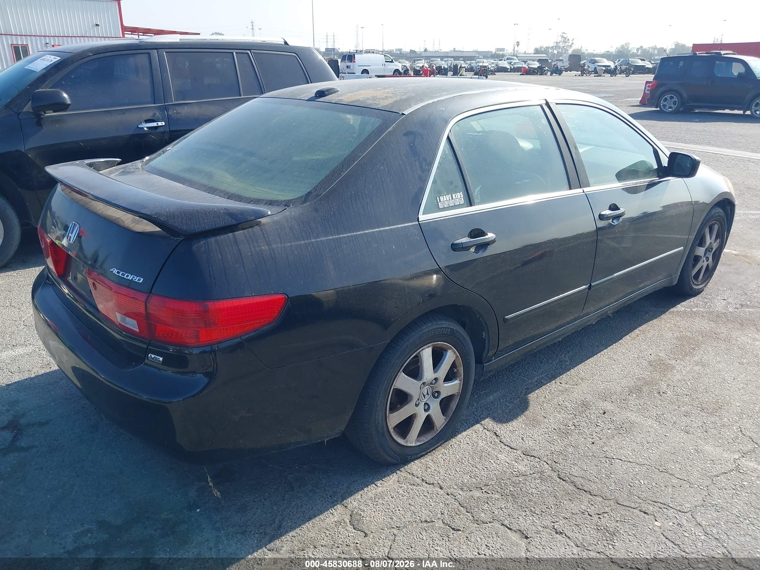 2005 Honda Accord 3.0 Ex Black vin: 1HGCM66505A073850