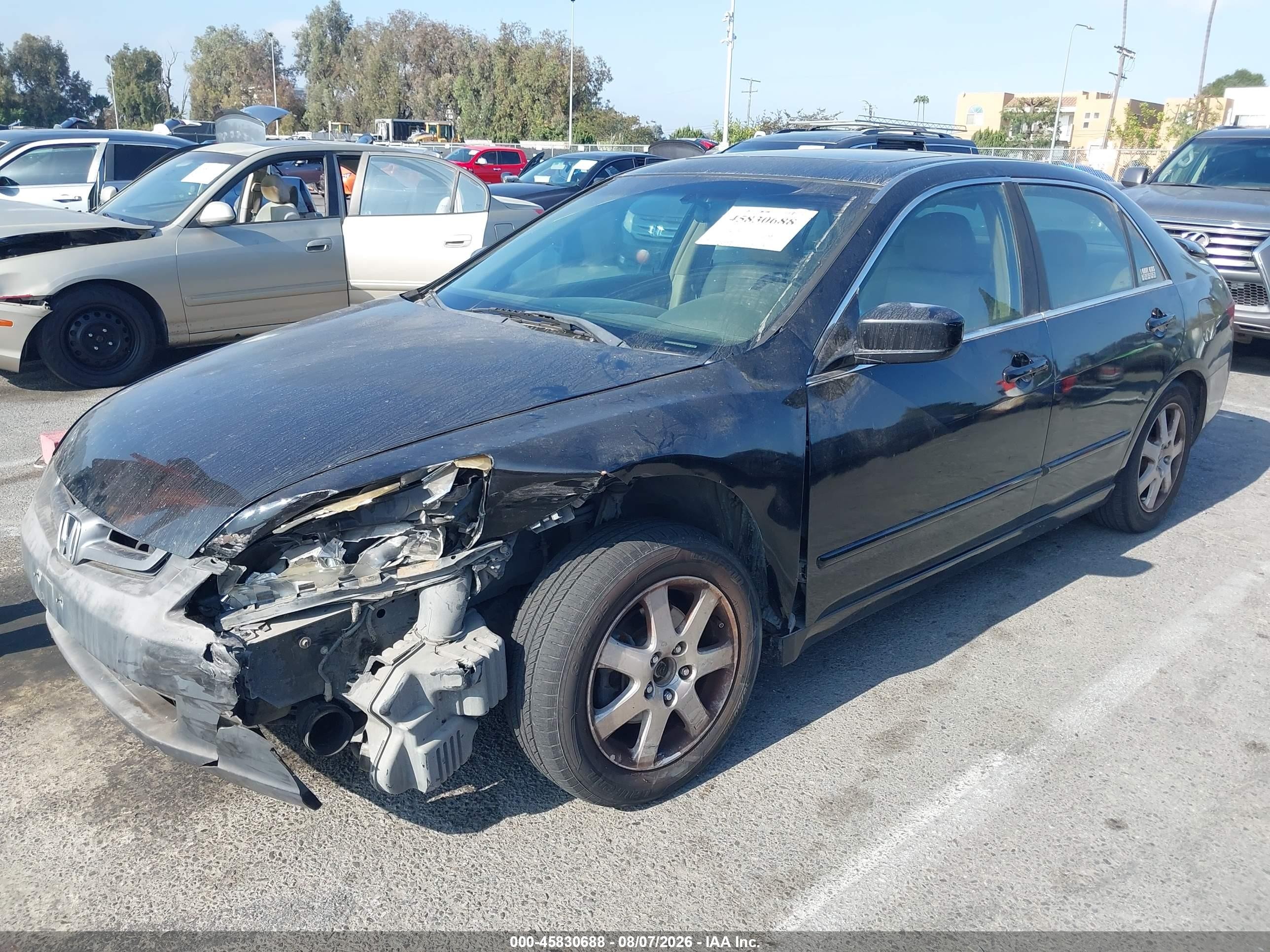 2005 Honda Accord 3.0 Ex Black vin: 1HGCM66505A073850