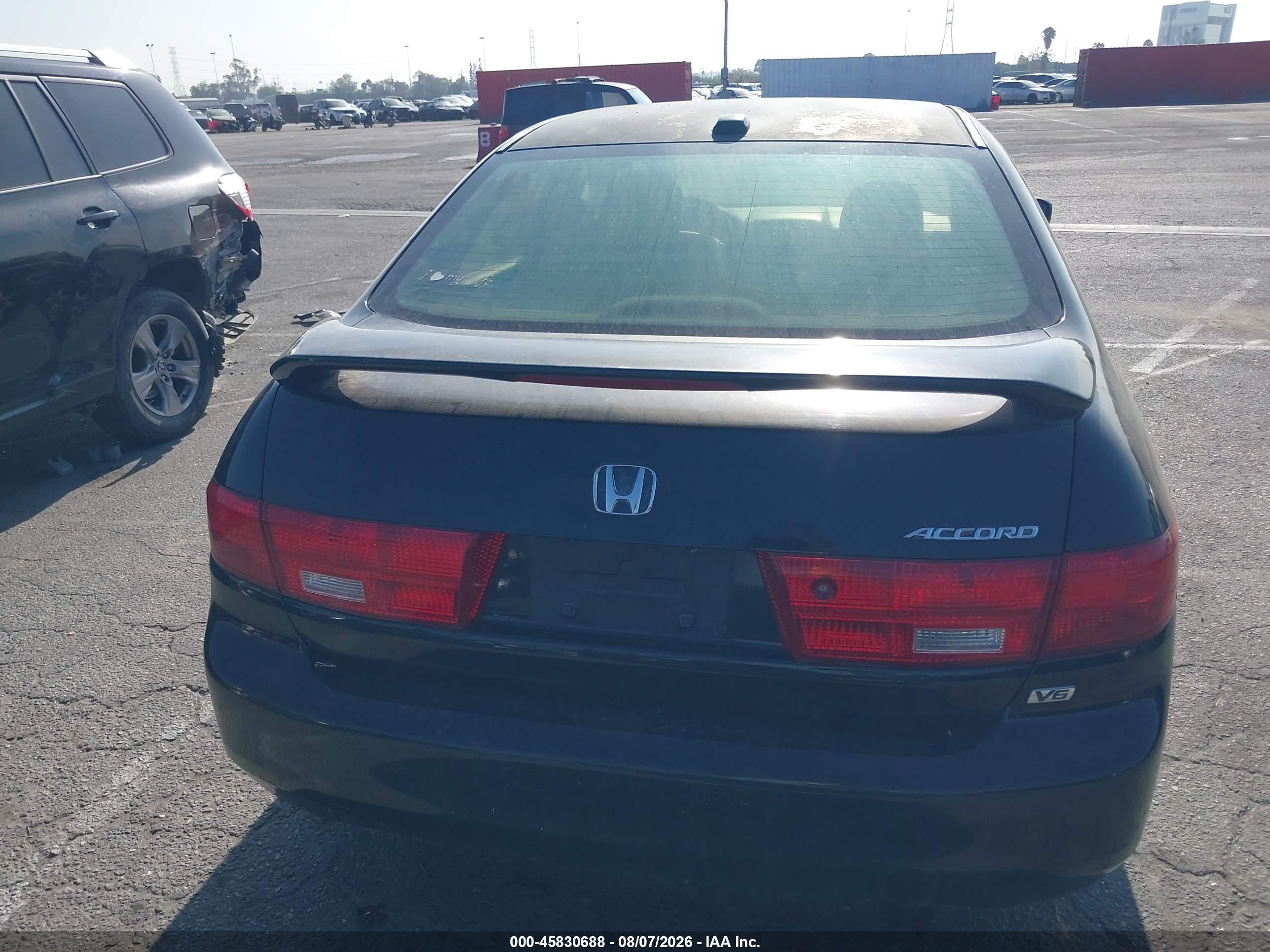 2005 Honda Accord 3.0 Ex Black vin: 1HGCM66505A073850