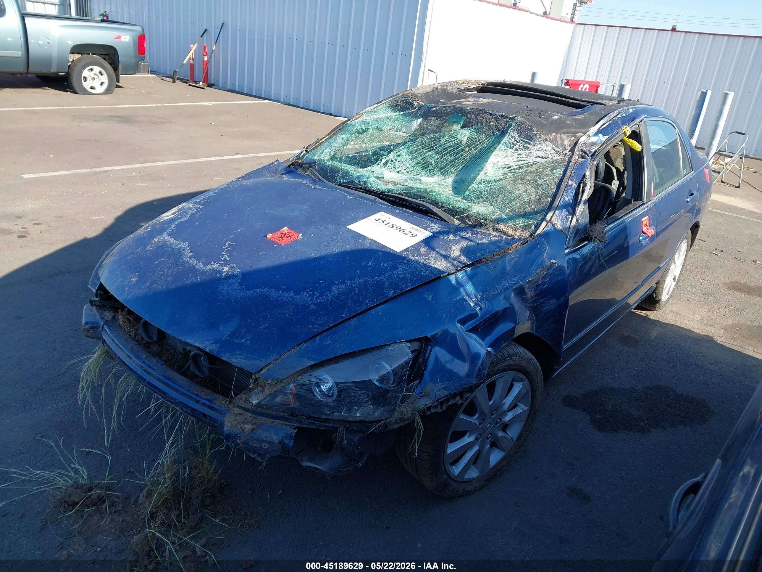 2006 Honda Accord 3.0 Ex Blue vin: 1HGCM66506A018204