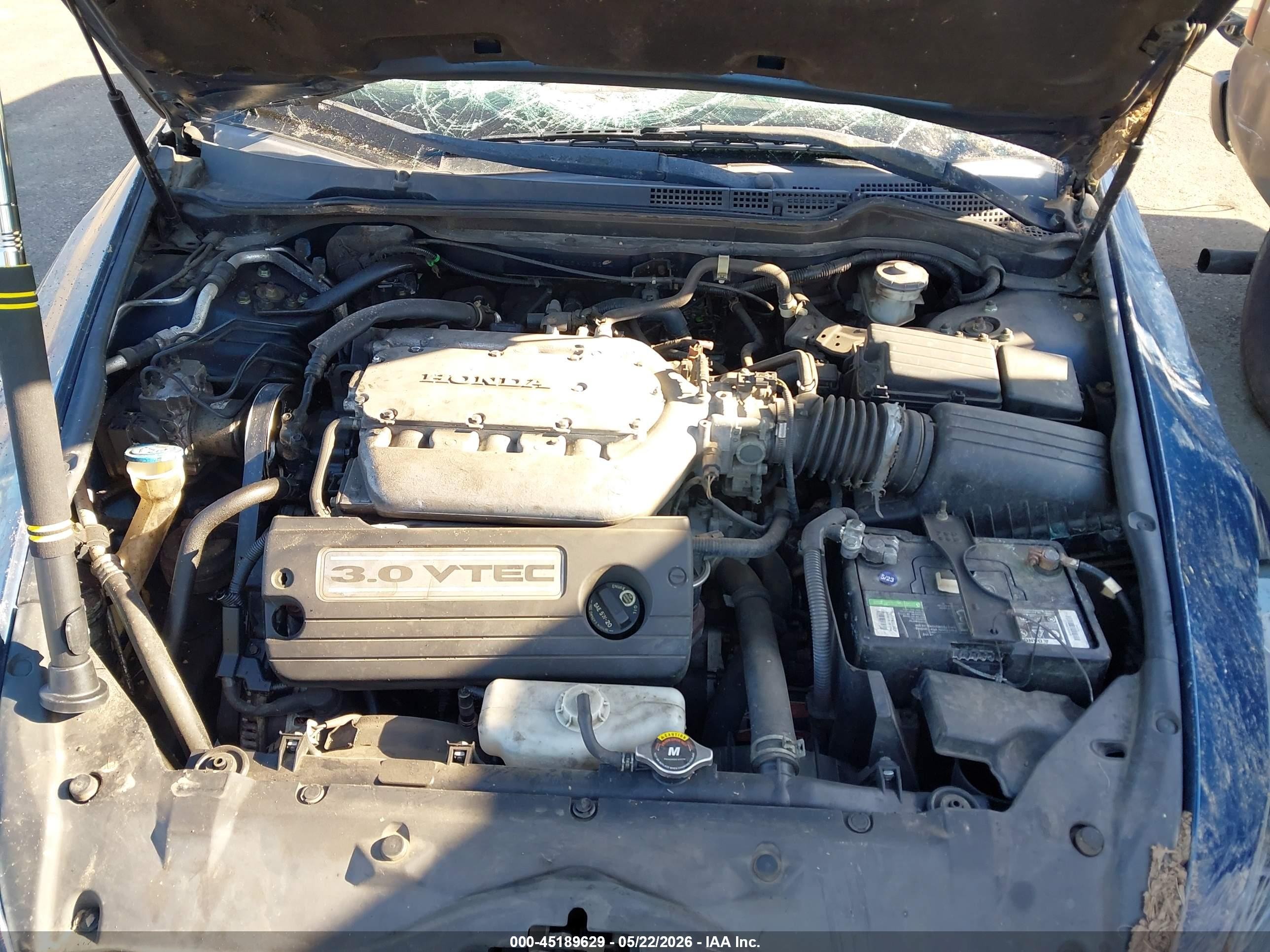 2006 Honda Accord 3.0 Ex Blue vin: 1HGCM66506A018204