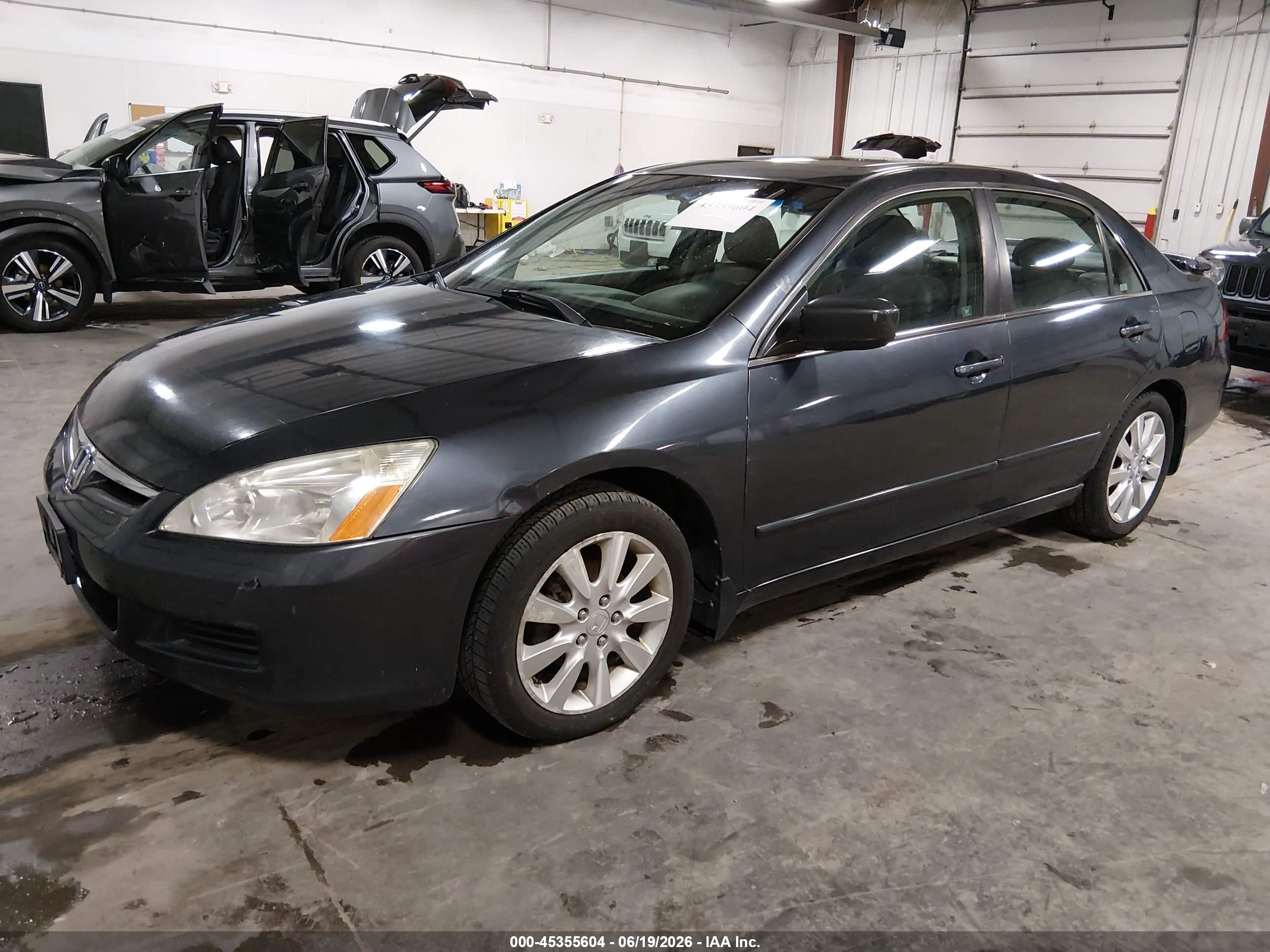 2006 Honda Accord 3.0 Ex Gray vin: 1HGCM66506A033222