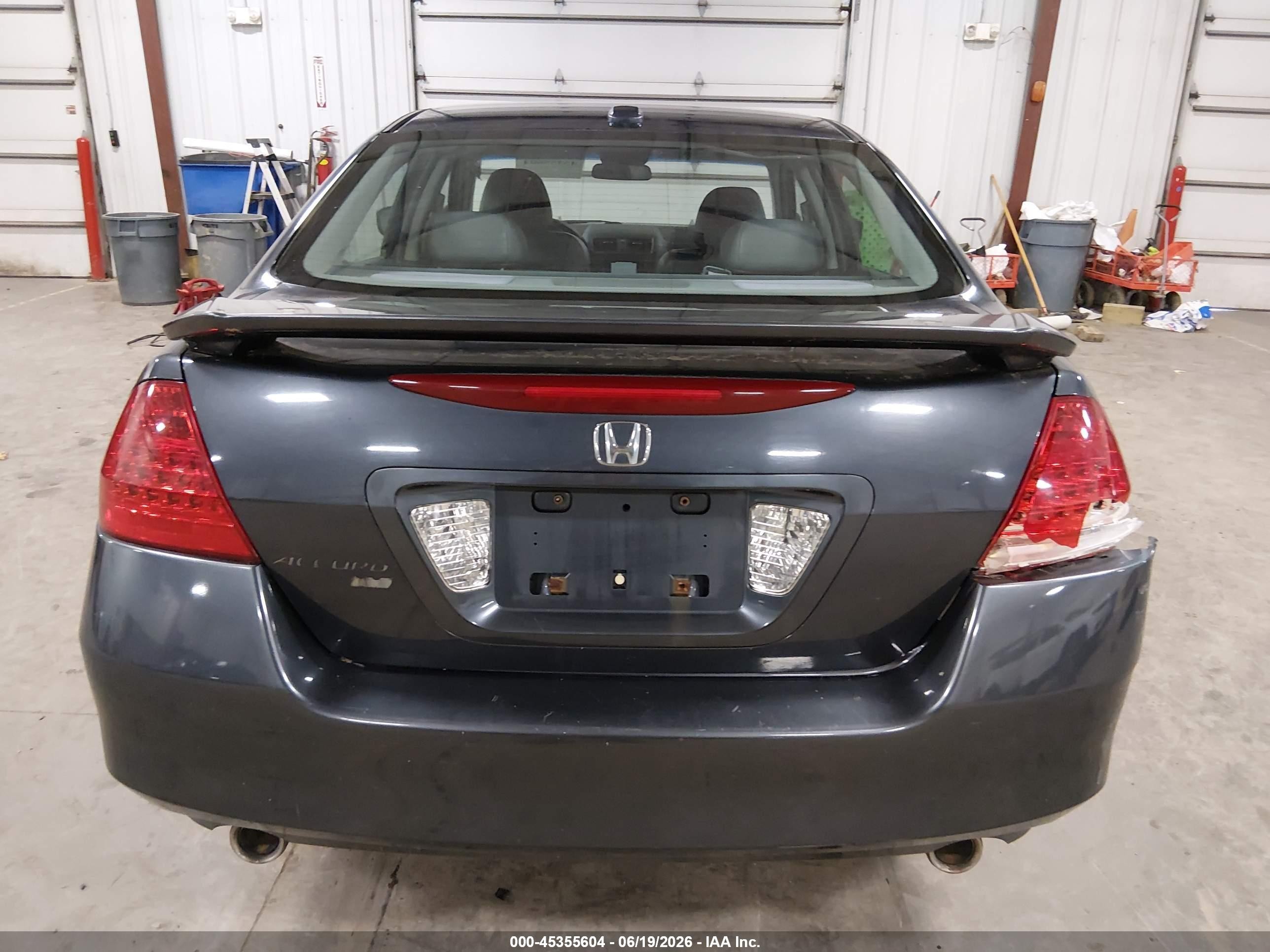 2006 Honda Accord 3.0 Ex Gray vin: 1HGCM66506A033222