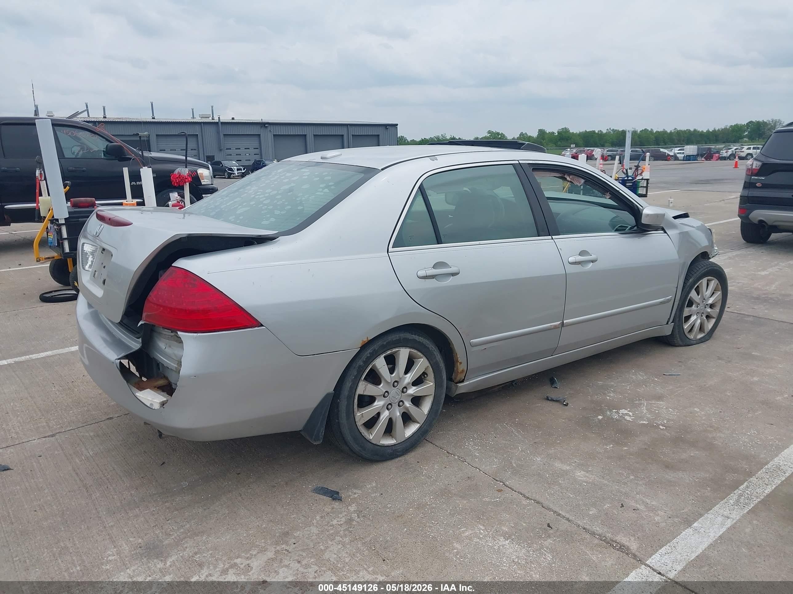 2006 Honda Accord 3.0 Ex Gray vin: 1HGCM66506A042891