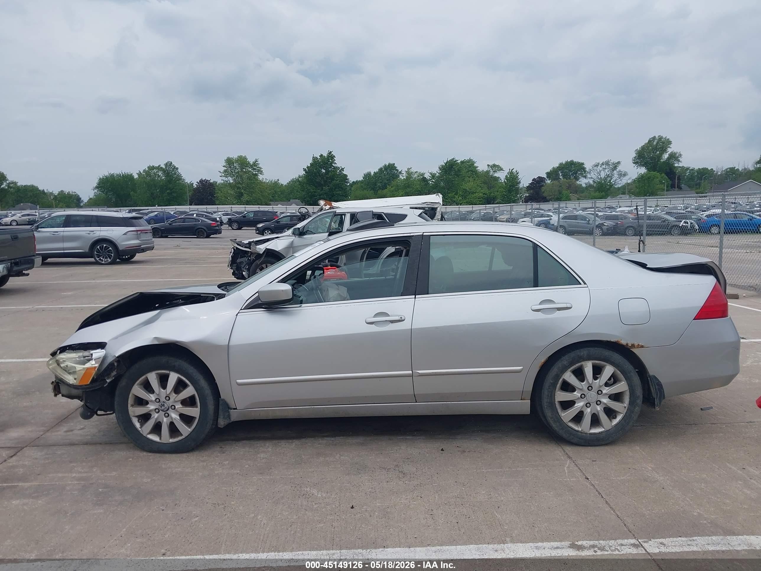 2006 Honda Accord 3.0 Ex Gray vin: 1HGCM66506A042891