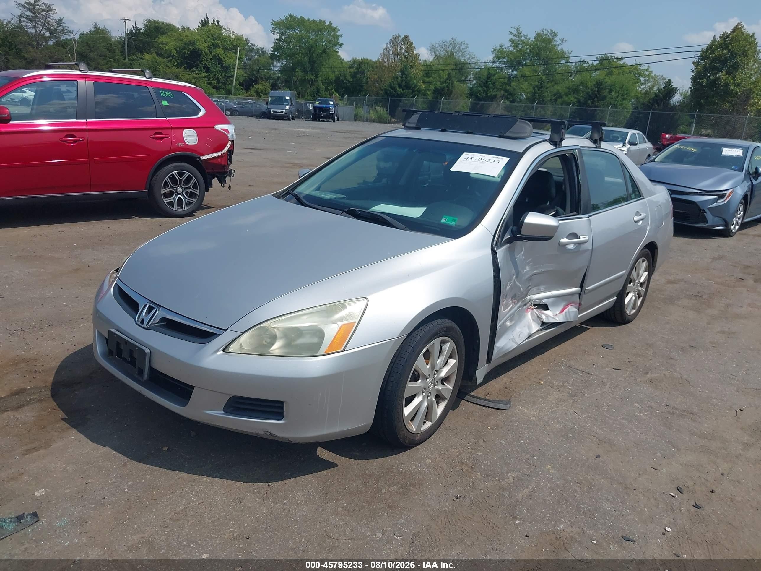 2006 Honda Accord 3.0 Ex Серебряный vin: 1HGCM66506A054636