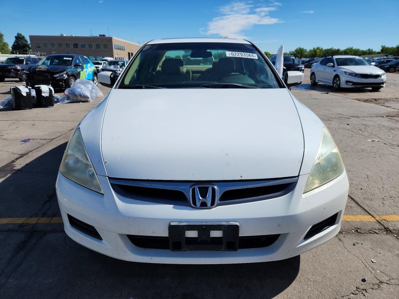 2007 Honda Accord Ex White vin: 1HGCM66507A011190