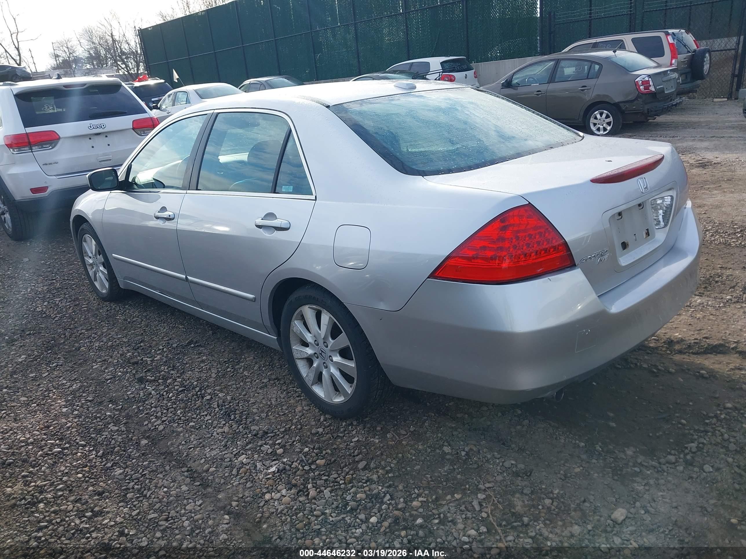 2007 Honda Accord 3.0 Ex Silver vin: 1HGCM66507A022111