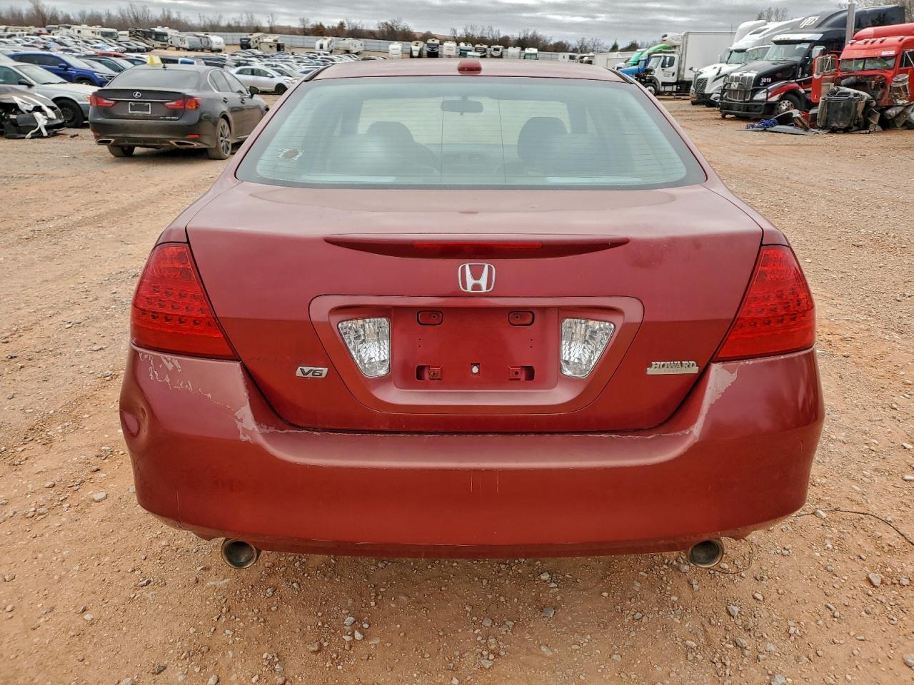 2007 Honda Accord Ex Red vin: 1HGCM66507A024151