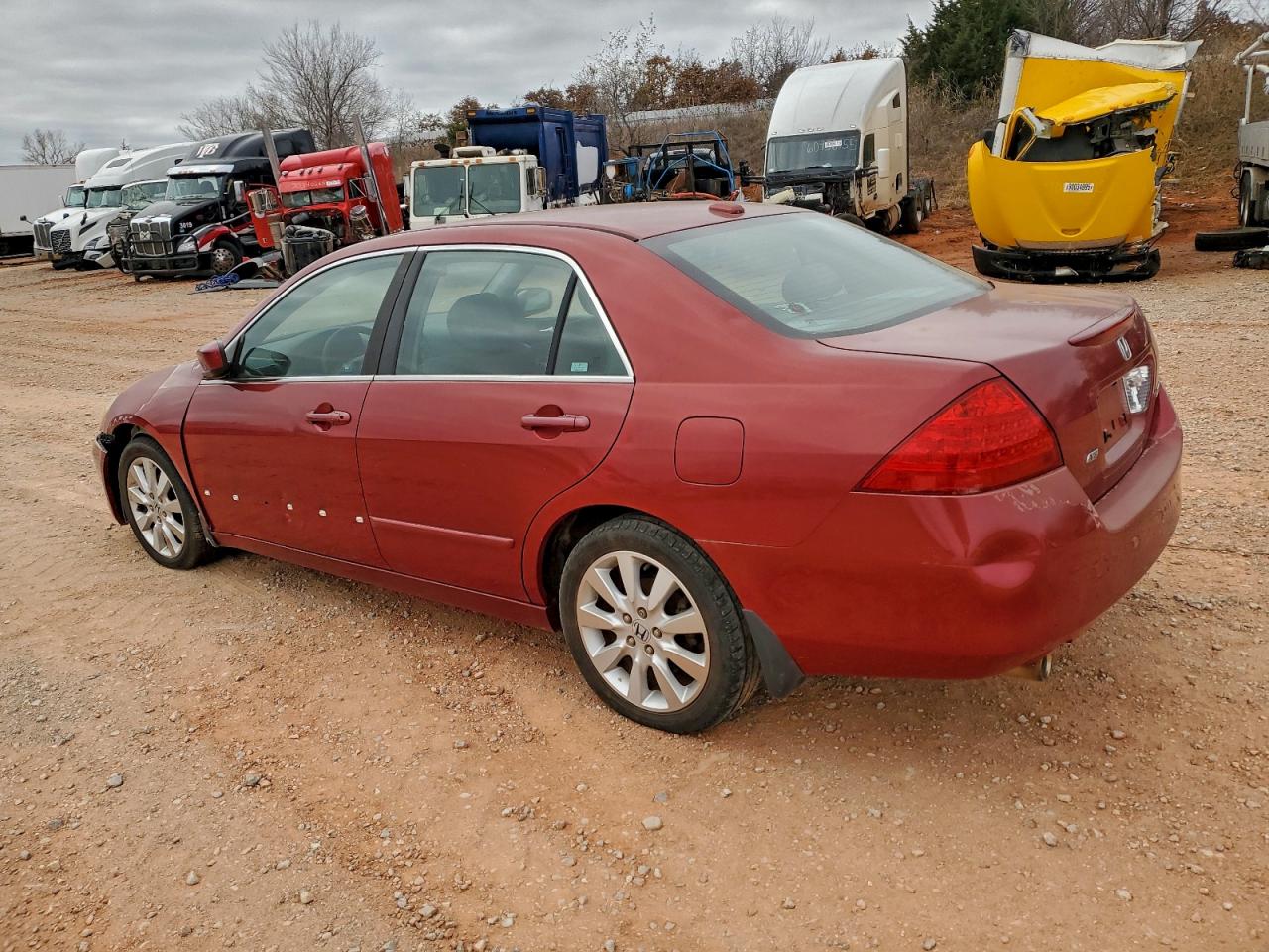 2007 Honda Accord Ex Red vin: 1HGCM66507A024151