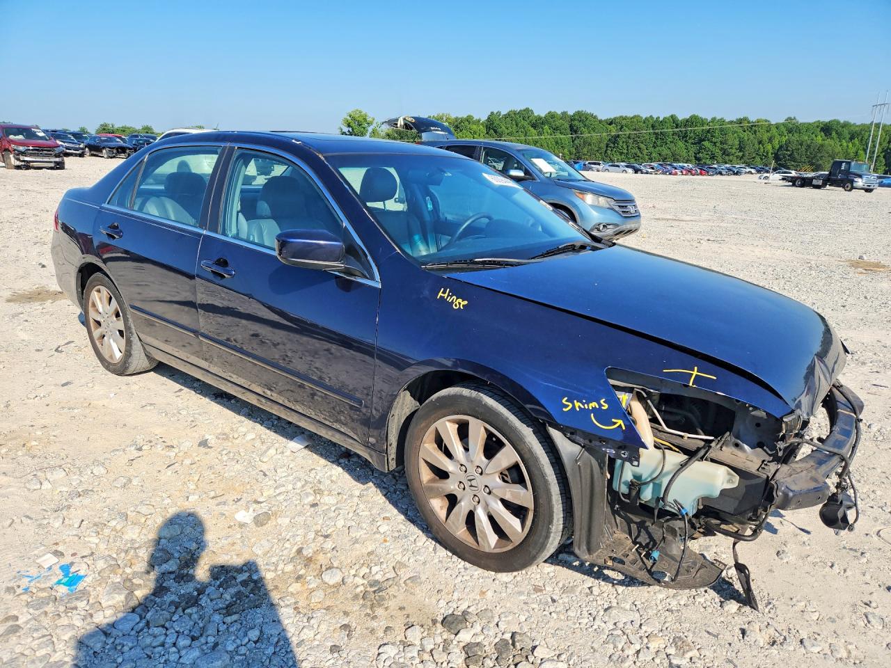 2007 Honda Accord Ex Blue vin: 1HGCM66507A032718
