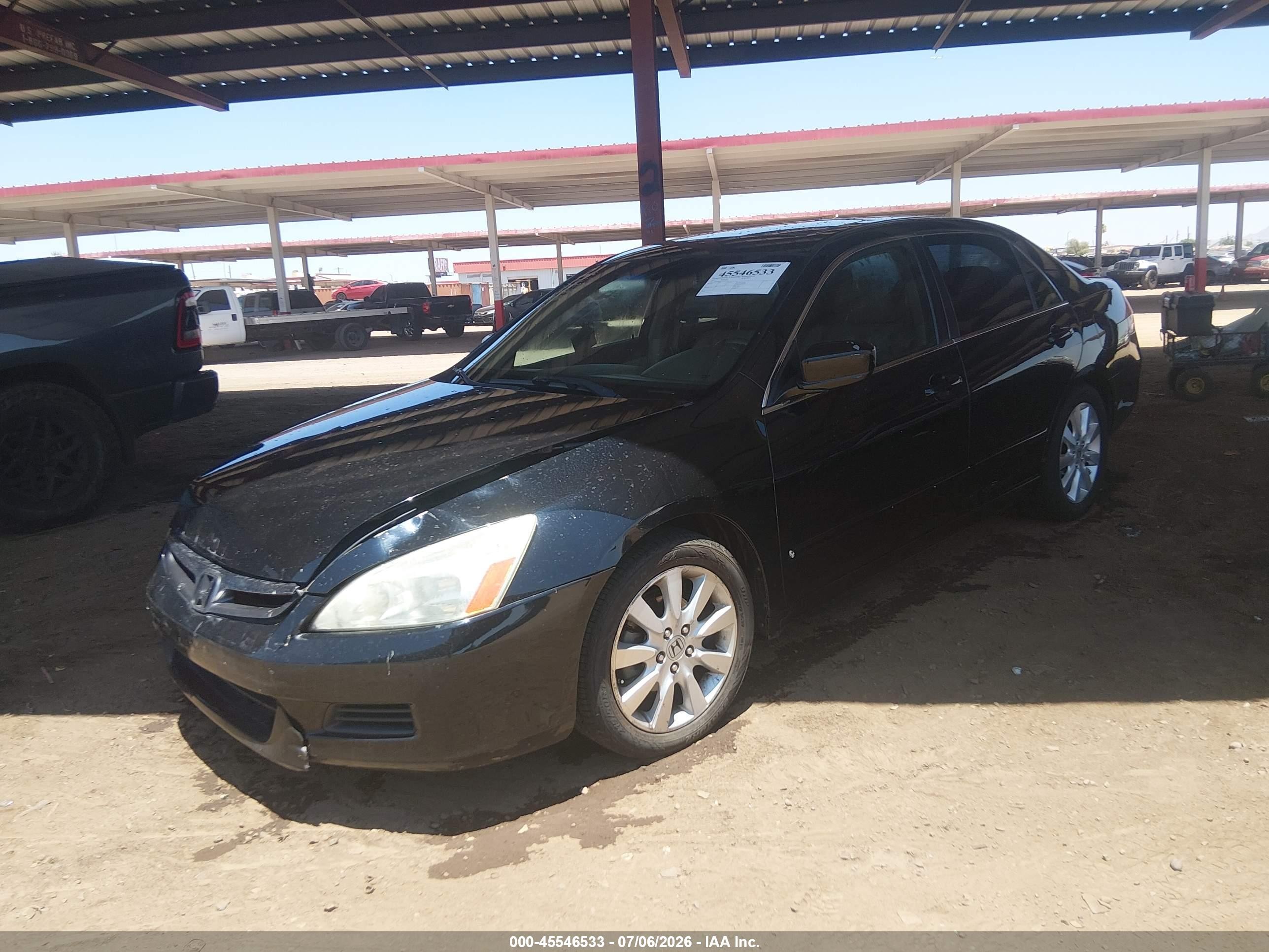 2007 Honda Accord 3.0 Ex Black vin: 1HGCM66507A035618