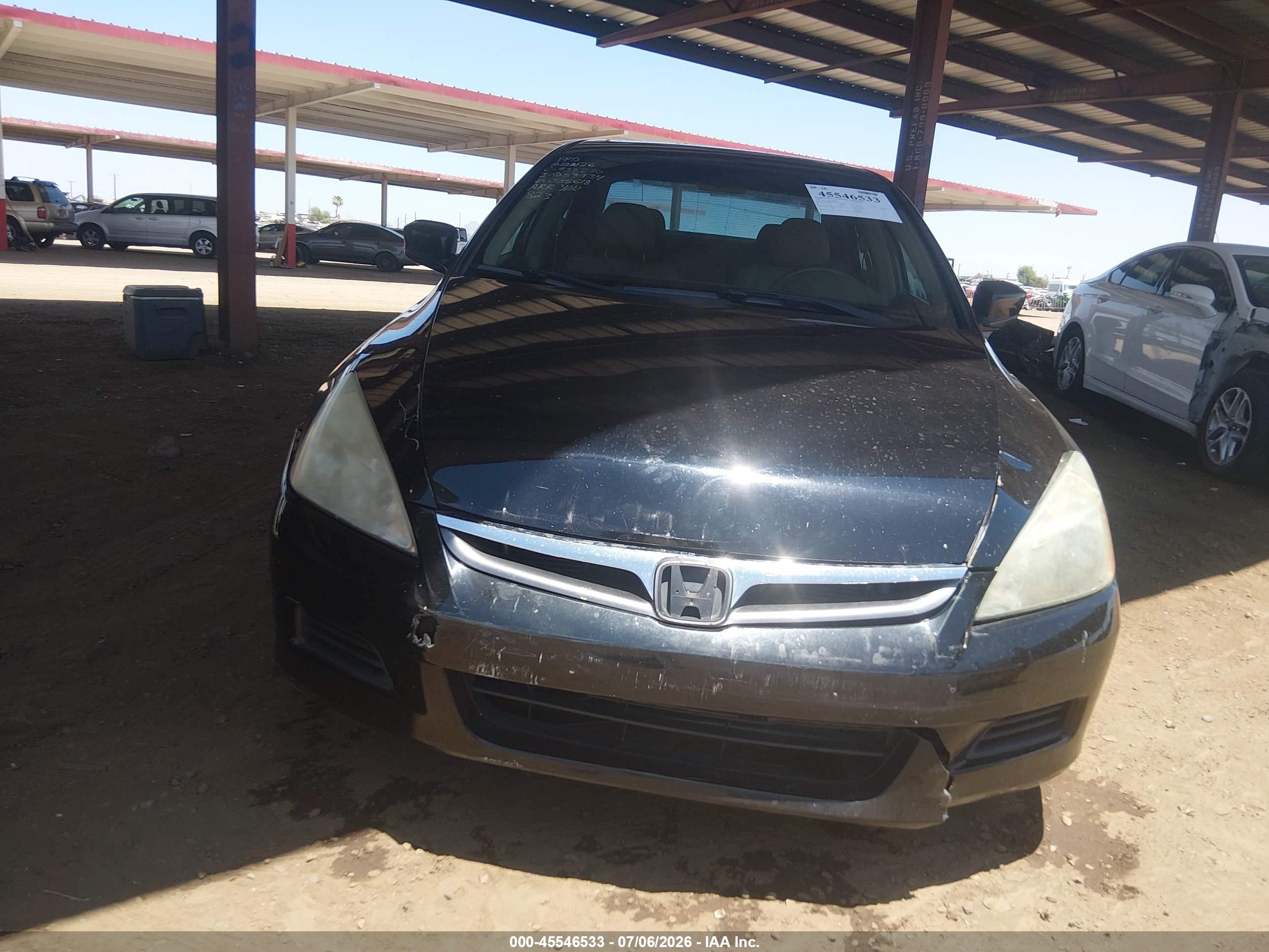 2007 Honda Accord 3.0 Ex Black vin: 1HGCM66507A035618