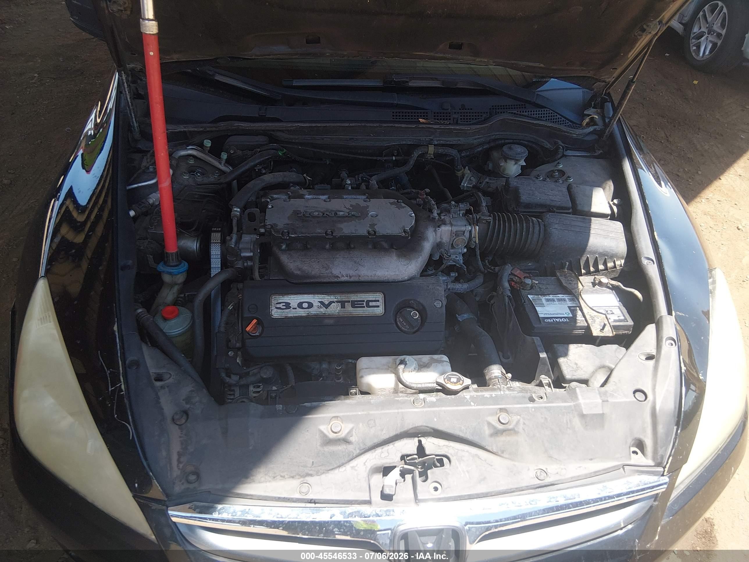 2007 Honda Accord 3.0 Ex Black vin: 1HGCM66507A035618