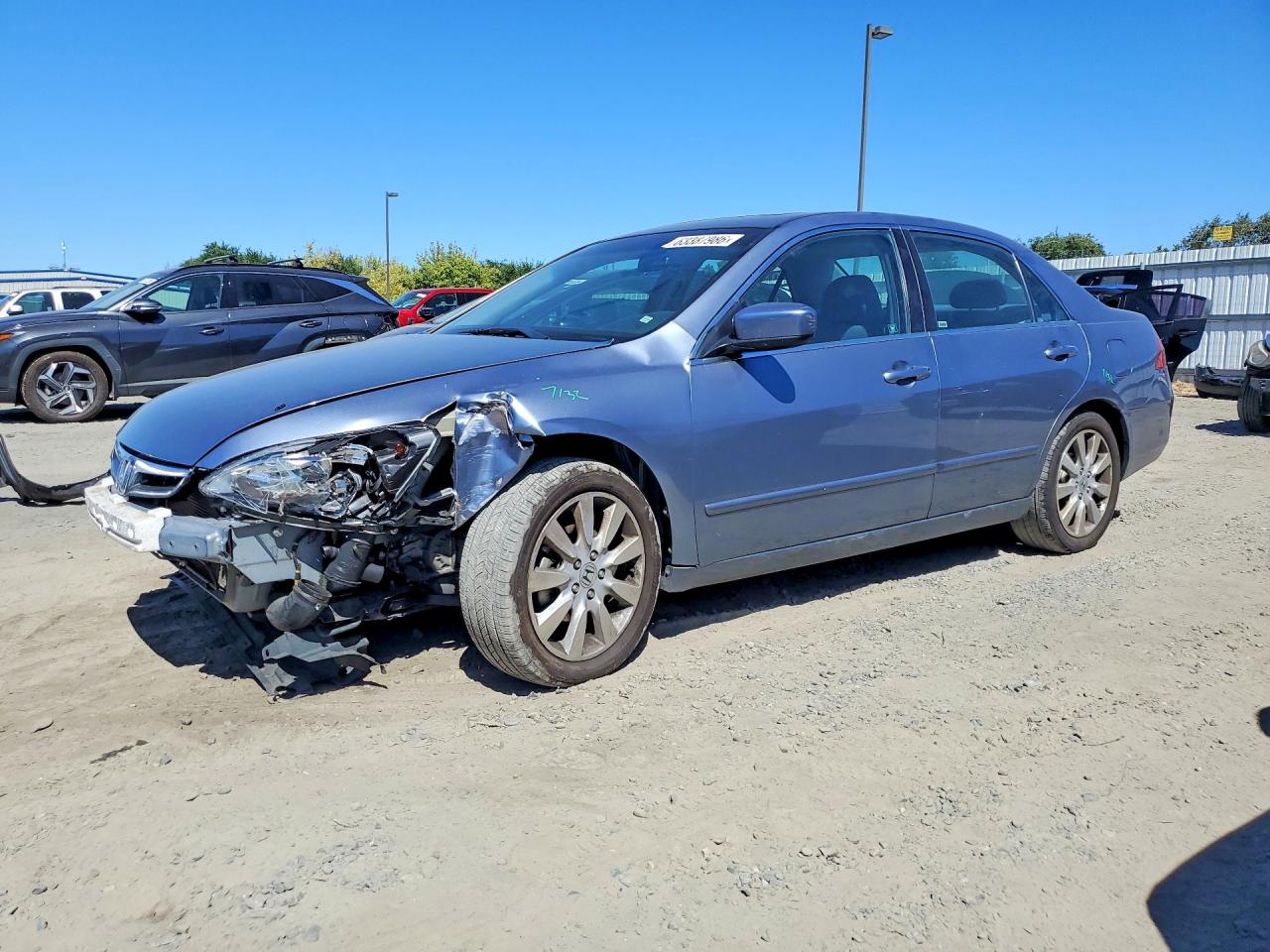 2007 Honda Accord Ex Синий vin: 1HGCM66507A042701