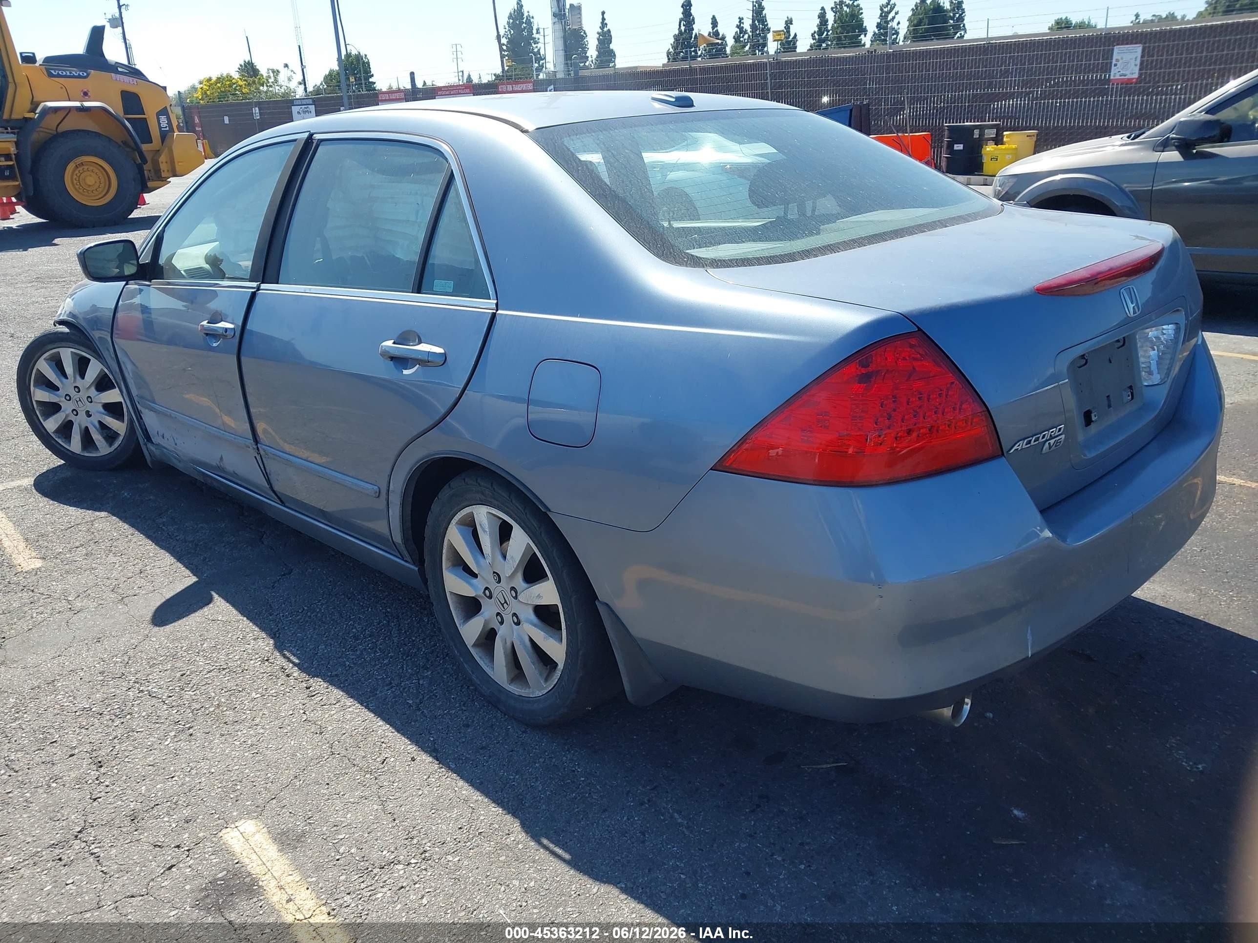 2007 Honda Accord 3.0 Ex Blue vin: 1HGCM66507A052161