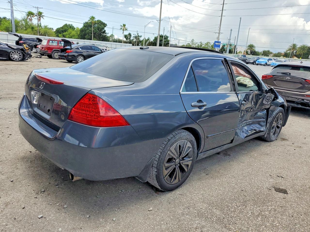 2007 Honda Accord Ex Gray vin: 1HGCM66507A056646