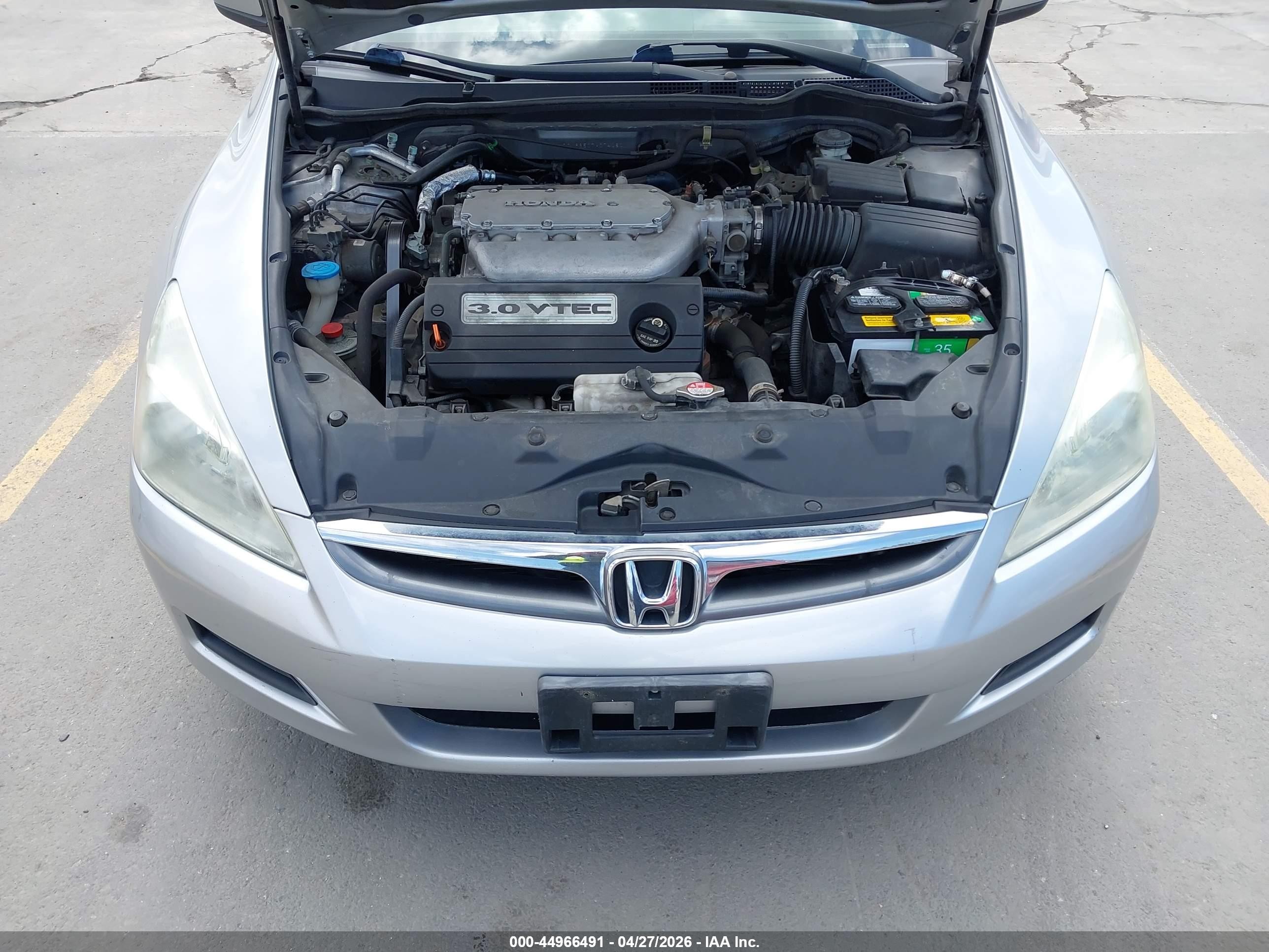 2007 Honda Accord 3.0 Ex Silver vin: 1HGCM66507A074080