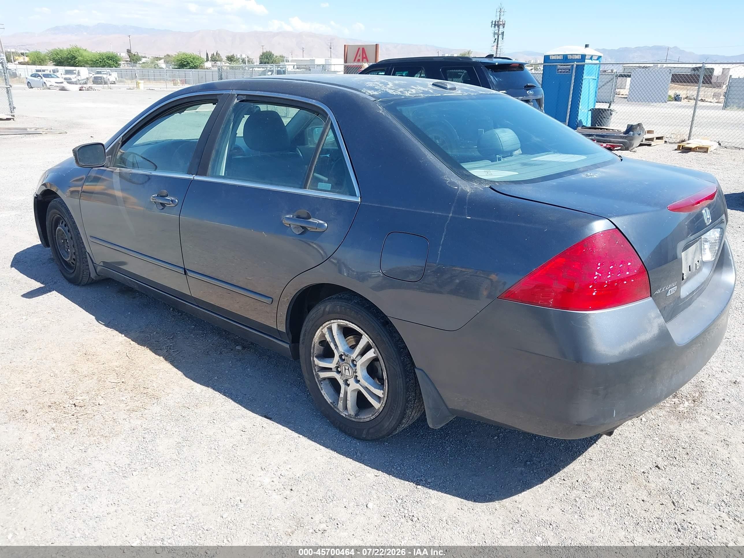 2007 Honda Accord 3.0 Ex Gray vin: 1HGCM66507A085287