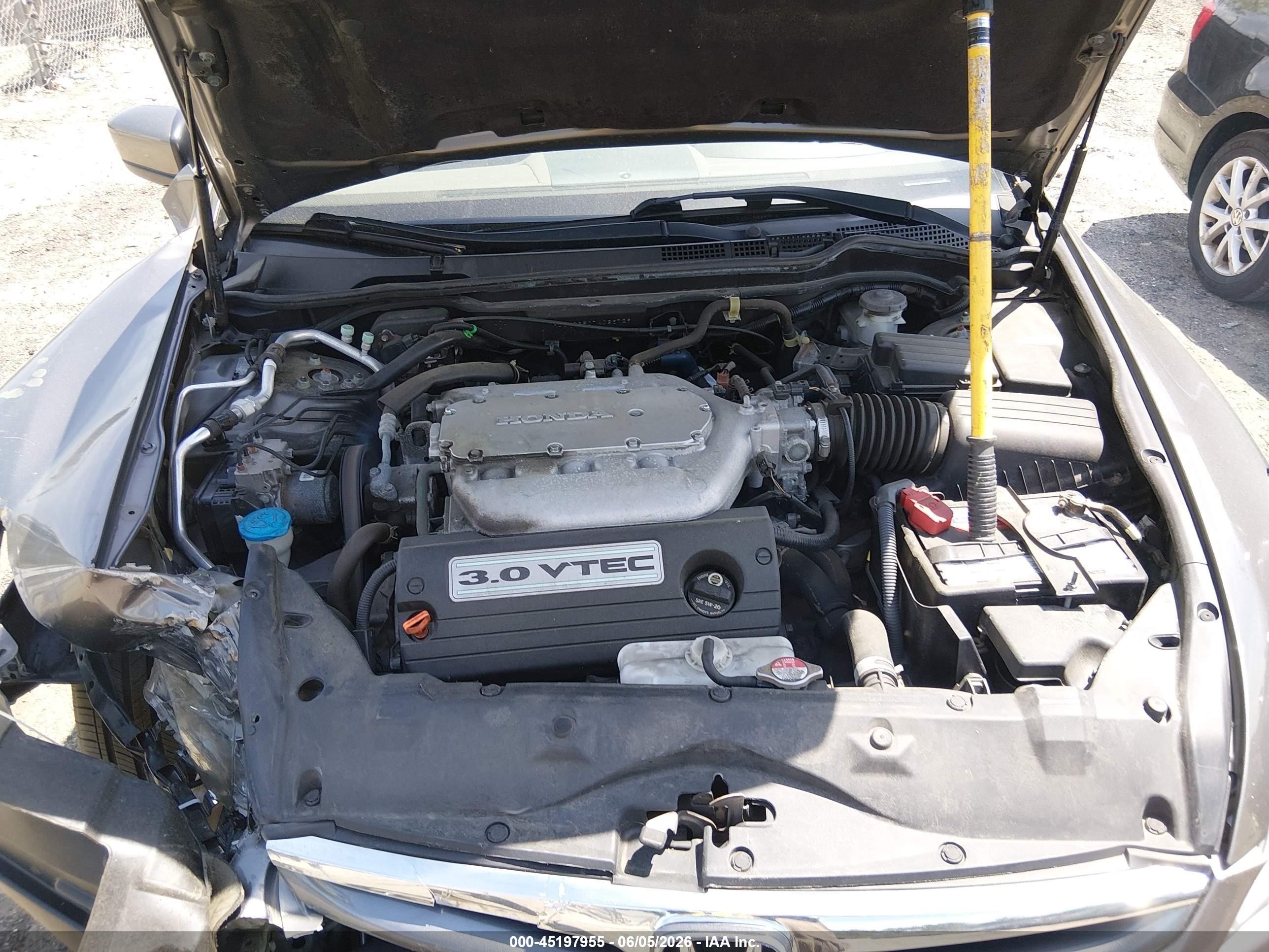 2007 Honda Accord 3.0 Ex Gray vin: 1HGCM66507A086729